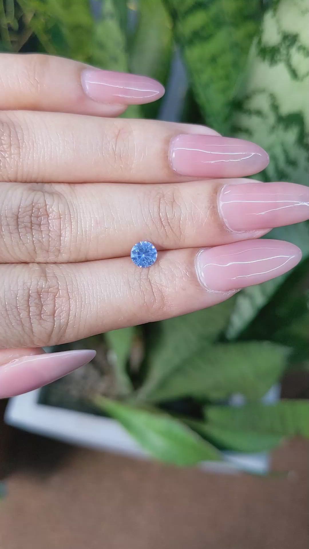 0.61 Ct. Blue Sapphire from Ceylon (Sri Lanka) Size Video