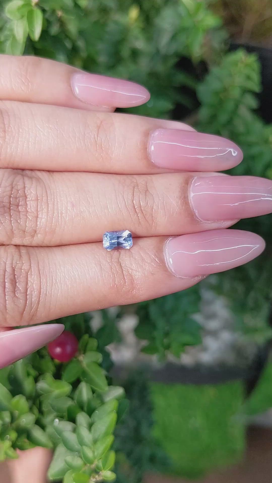 0.70 Ct. Blue Sapphire from Ceylon (Sri Lanka) Size Video