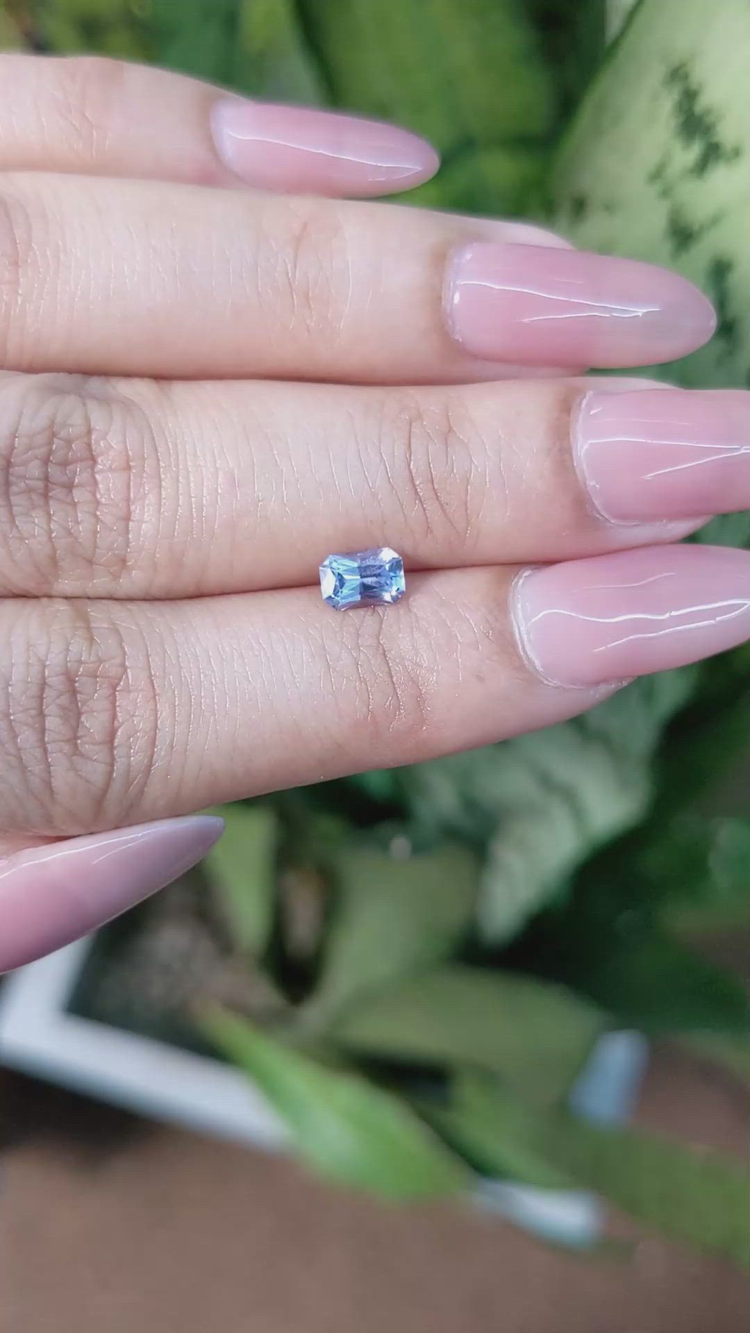 0.67 Ct. Blue Sapphire from Ceylon (Sri Lanka) Size Video