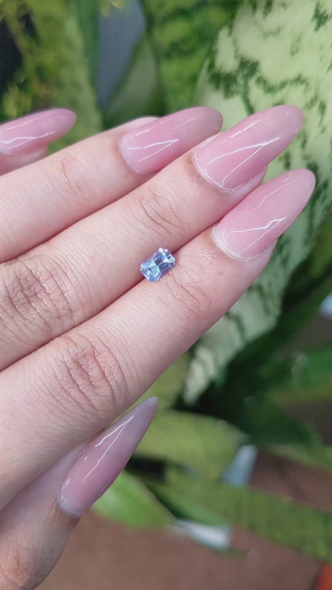 0.67 Ct. Blue Sapphire from Ceylon (Sri Lanka) Size Video