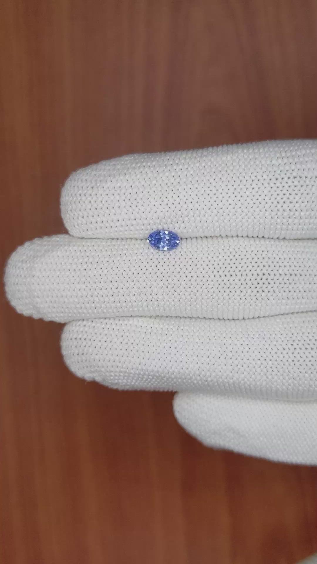 0.50 Ct. Blue Sapphire from Ceylon (Sri Lanka) Size Video