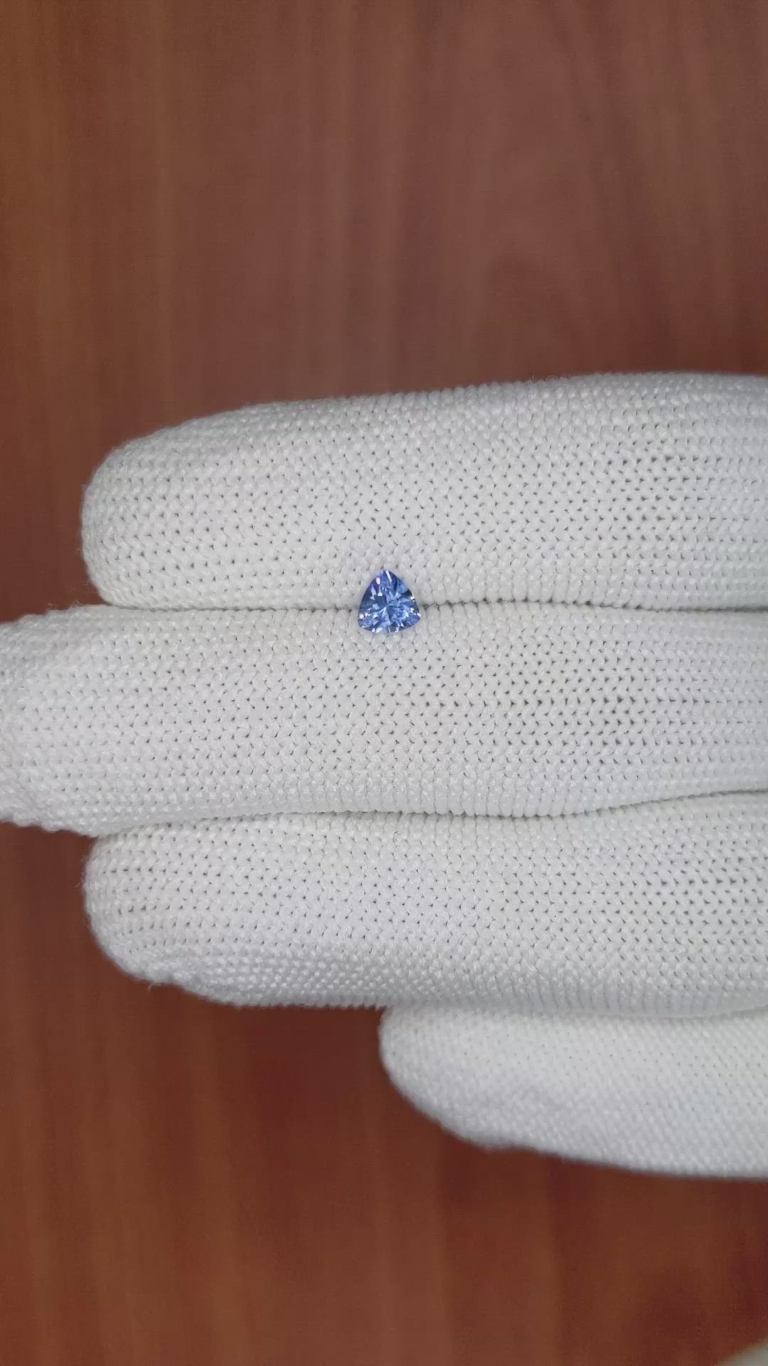 0.38 Ct. Blue Sapphire from Ceylon (Sri Lanka) Size Video