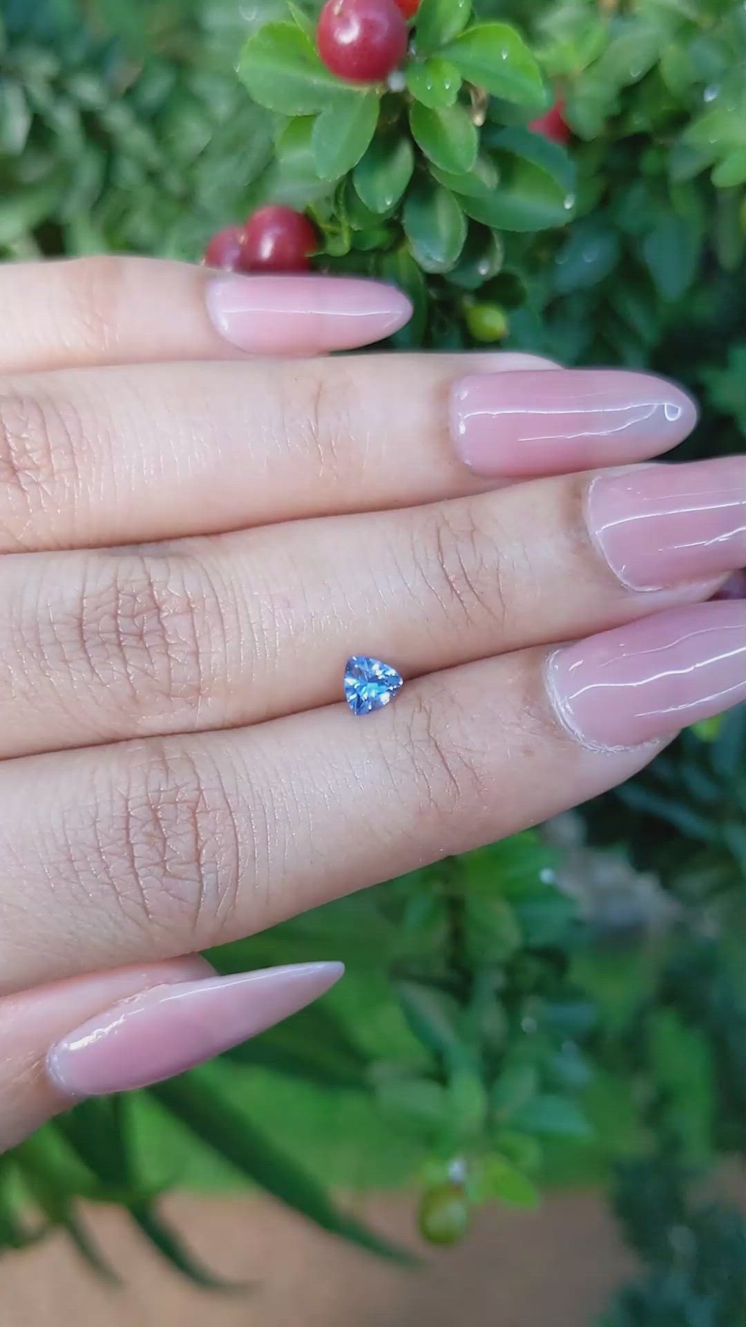 0.38 Ct. Blue Sapphire from Ceylon (Sri Lanka) Size Video