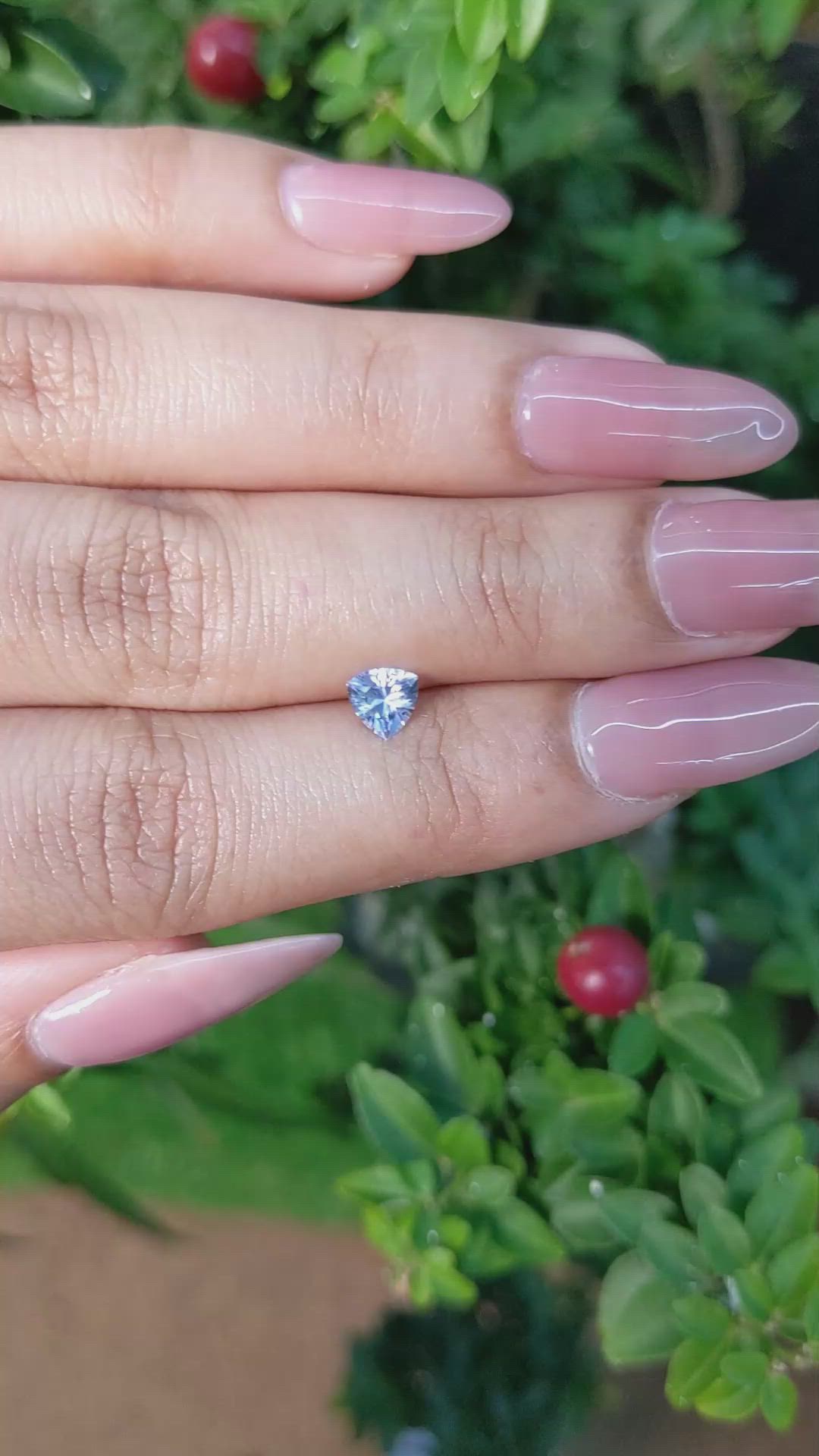 0.49 Ct. Blue Sapphire from Ceylon (Sri Lanka) Size Video