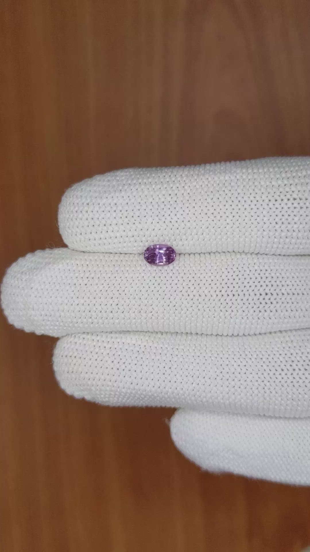 0.56 Ct. Purple Sapphire from Ceylon (Sri Lanka) Size Video