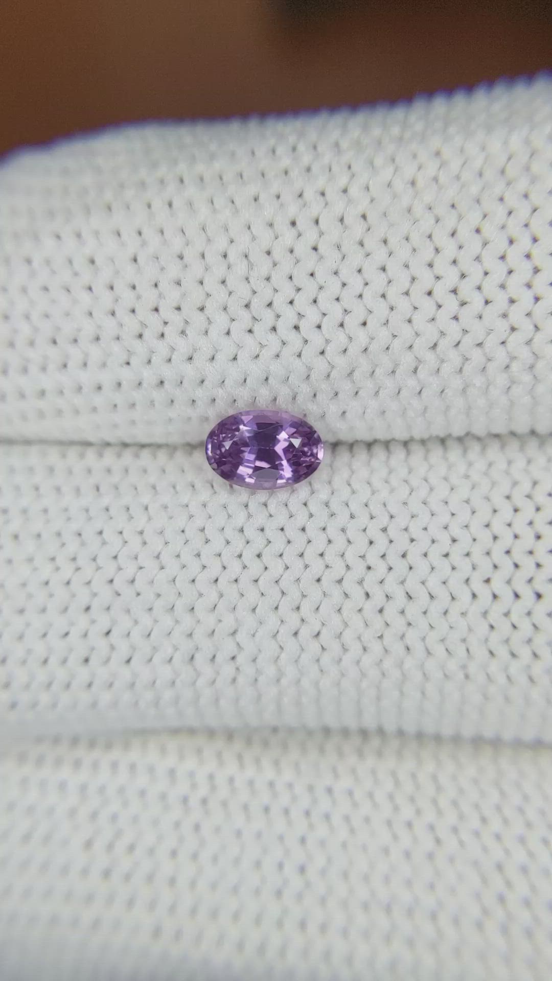 0.56 Ct. Purple Sapphire from Ceylon (Sri Lanka) Size Video