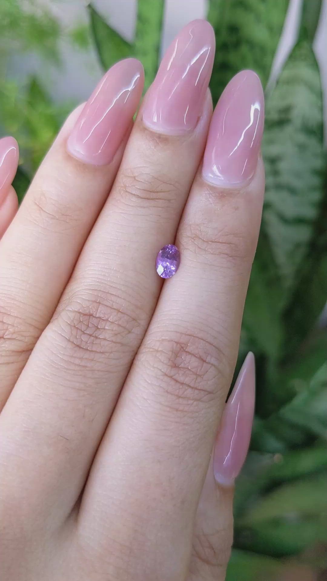 0.56 Ct. Purple Sapphire from Ceylon (Sri Lanka) Size Video
