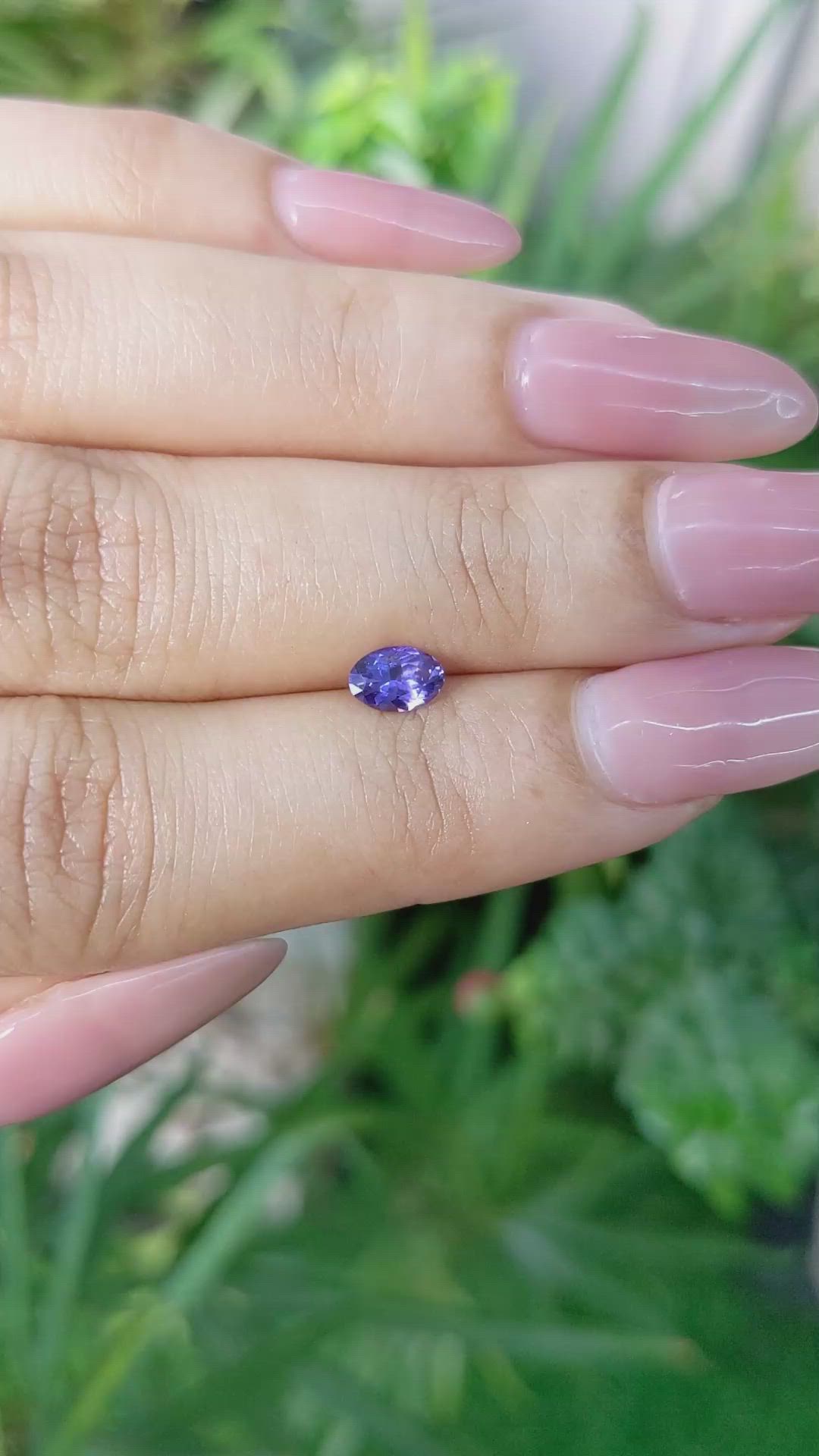 0.49 Ct. Color Change Sapphire from Ceylon (Sri Lanka) Size Video