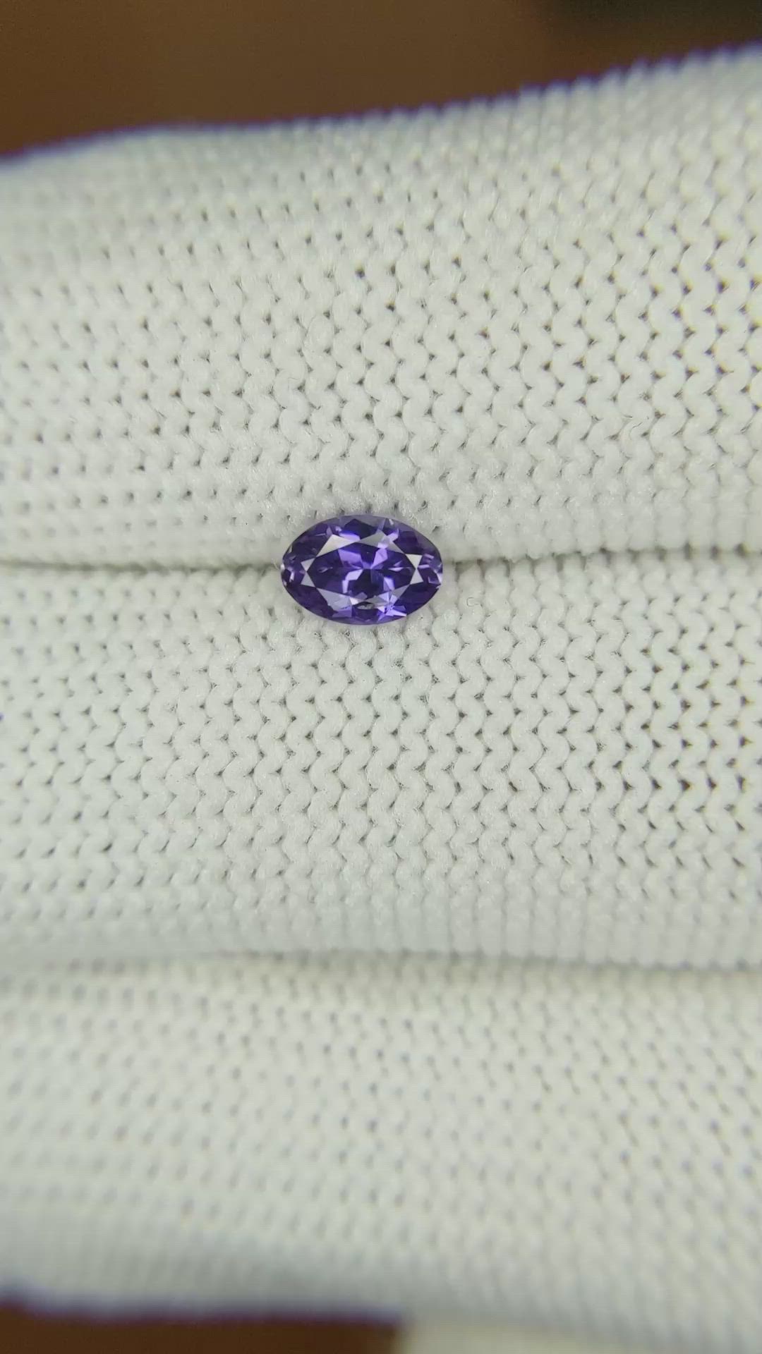 0.49 Ct. Color Change Sapphire from Ceylon (Sri Lanka) Size Video