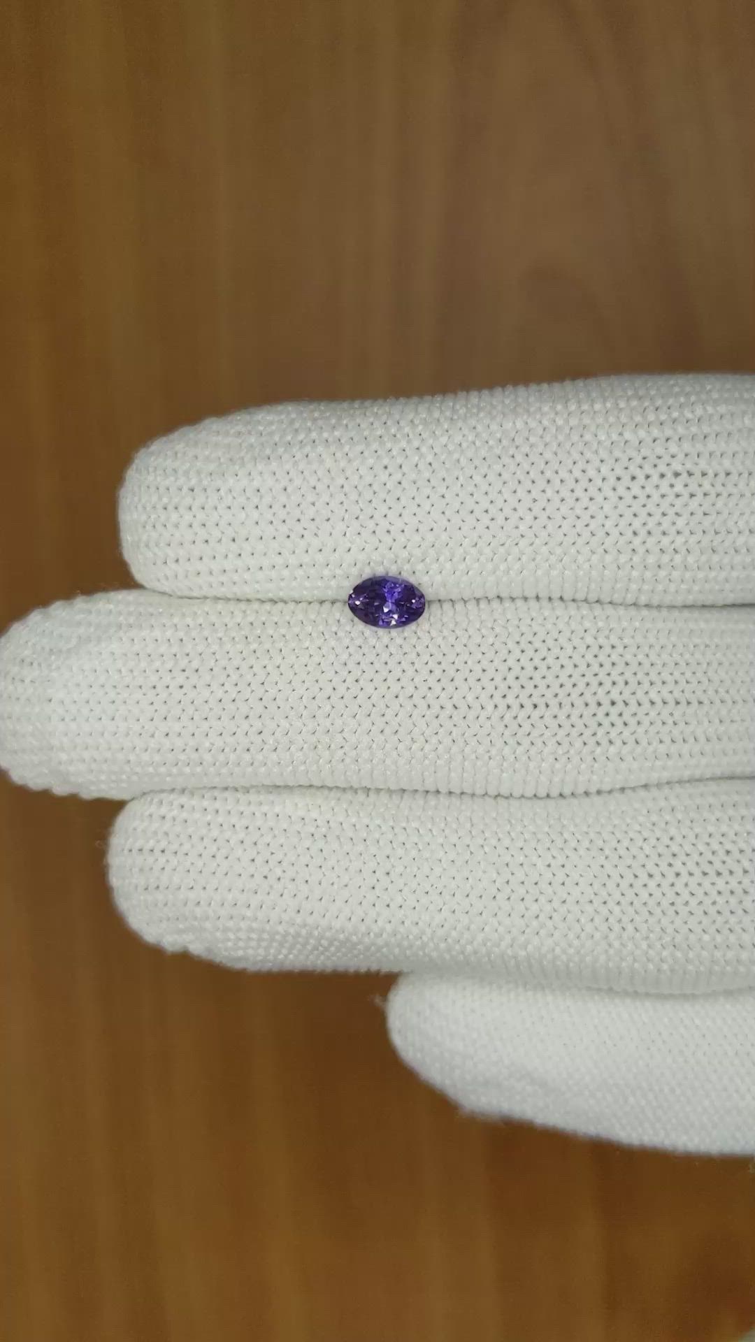 0.49 Ct. Color Change Sapphire from Ceylon (Sri Lanka) Size Video
