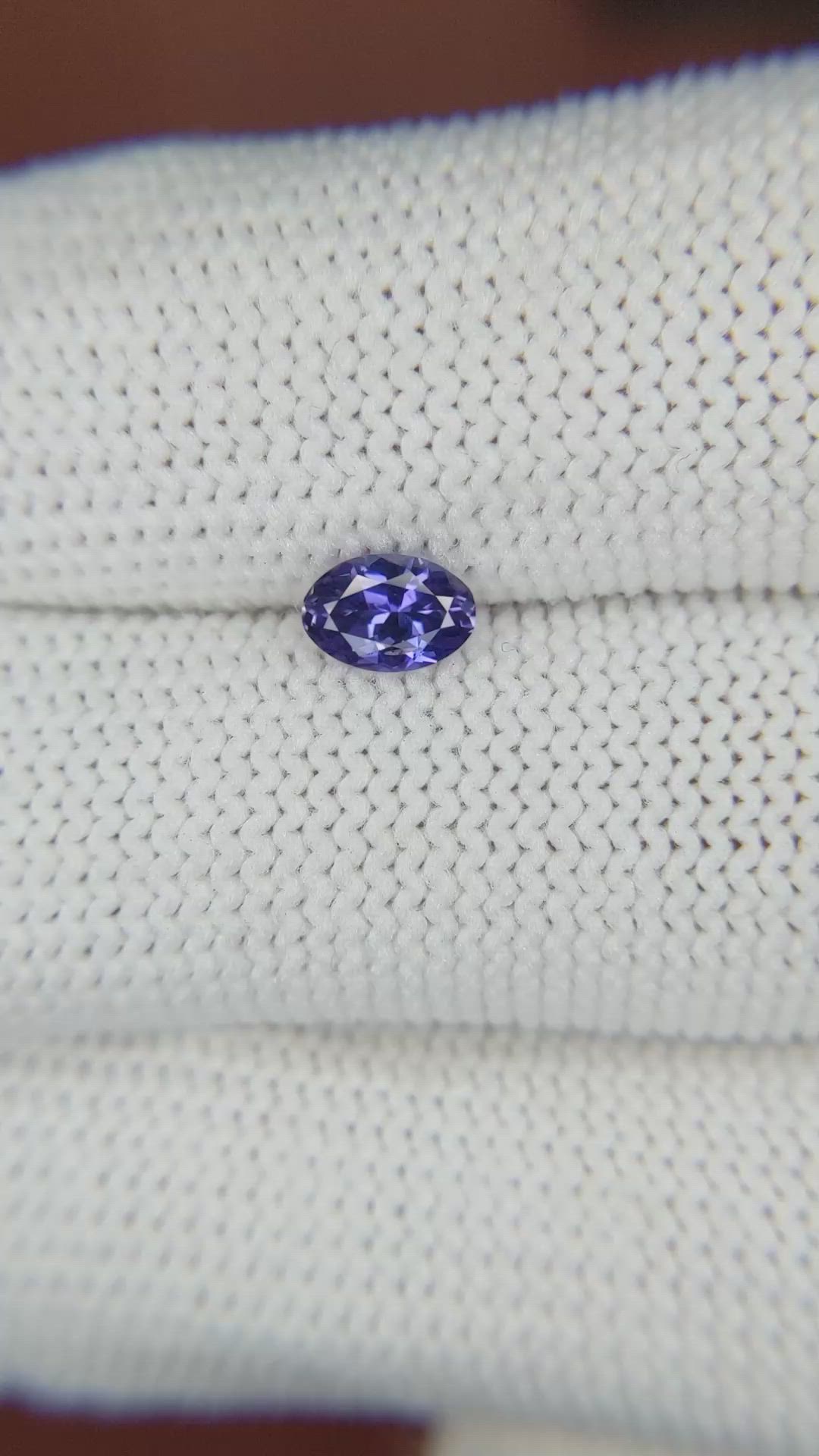 0.49 Ct. Color Change Sapphire from Ceylon (Sri Lanka) Size Video