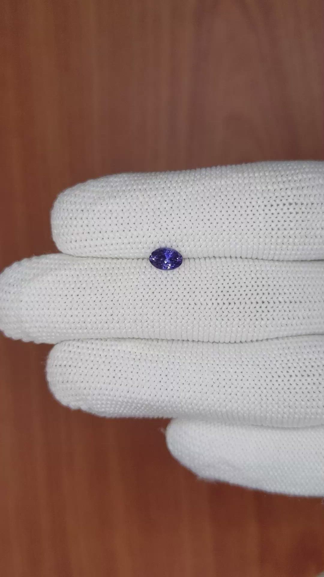 0.49 Ct. Color Change Sapphire from Ceylon (Sri Lanka) Size Video