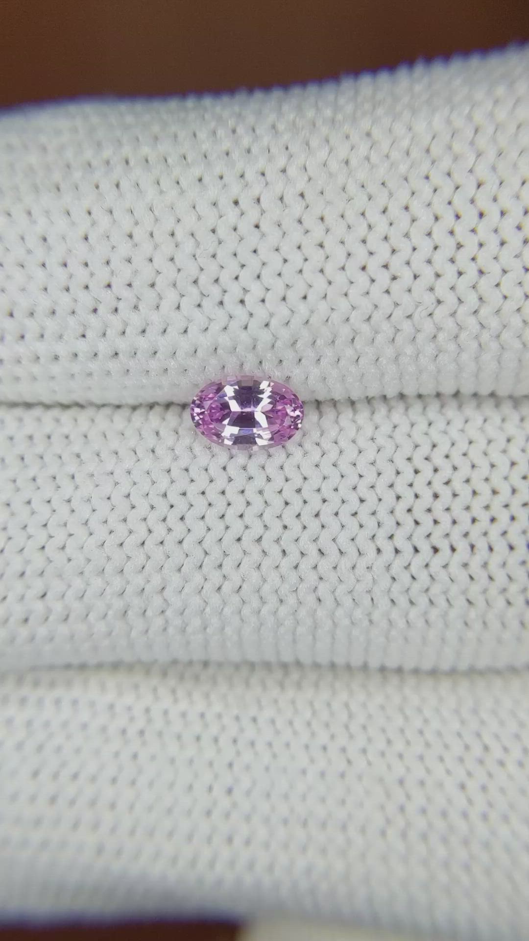 0.51 Ct. Pink Sapphire from Ceylon (Sri Lanka) Size Video