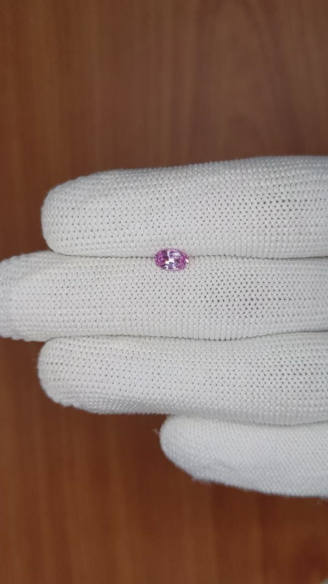 0.51 Ct. Pink Sapphire from Ceylon (Sri Lanka) Size Video