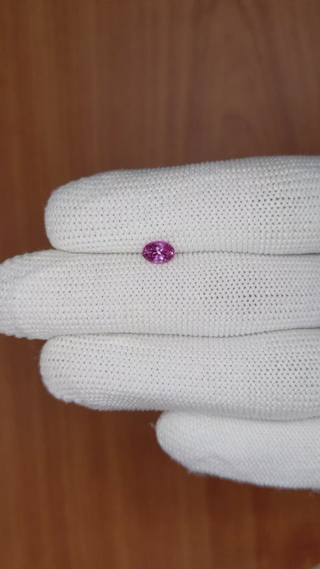 0.58 Ct. Purplish Pink Sapphire from Ceylon (Sri Lanka) Size Video