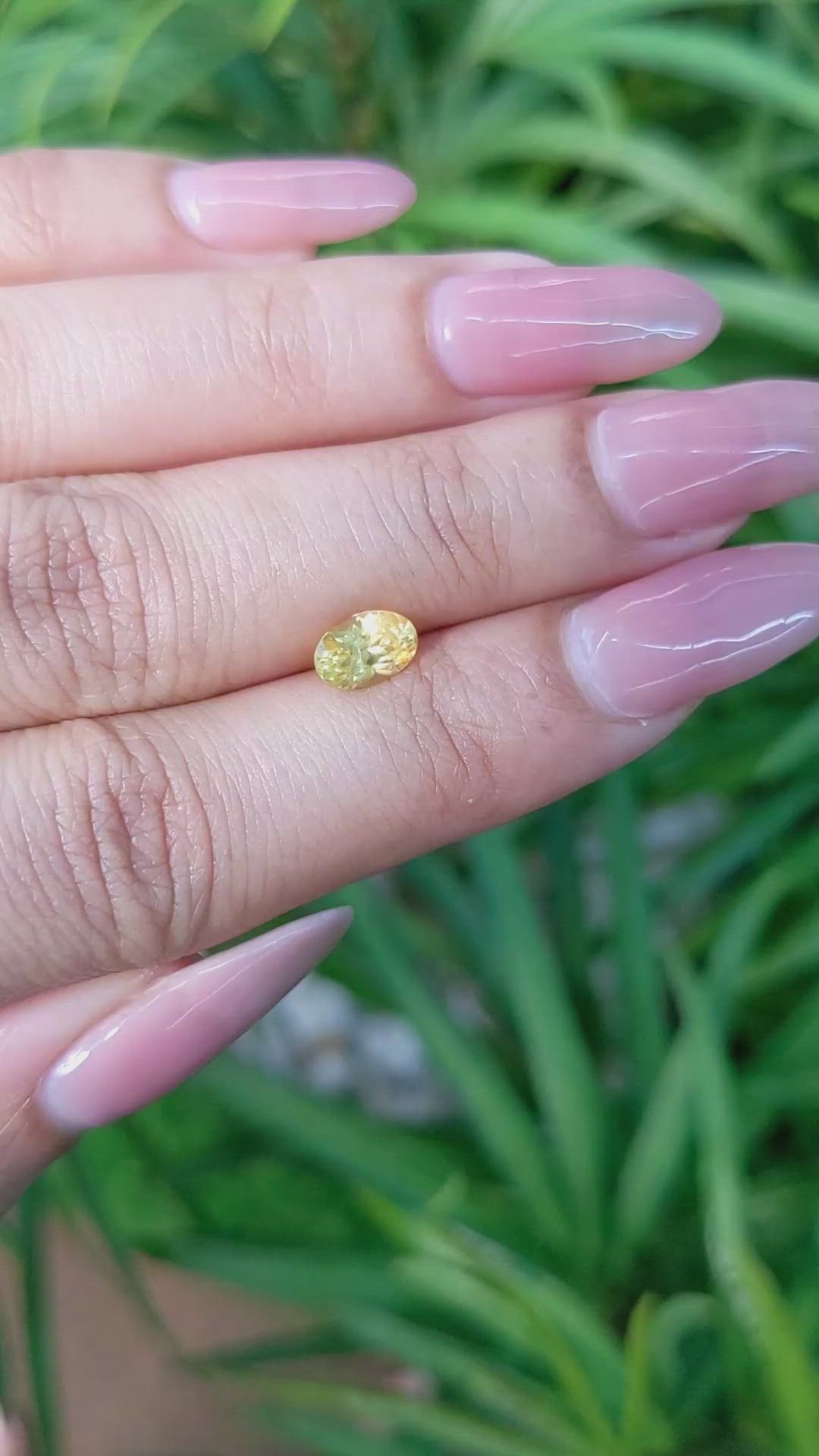 0.96 Ct. Yellow Sapphire from Ceylon (Sri Lanka) Size Video
