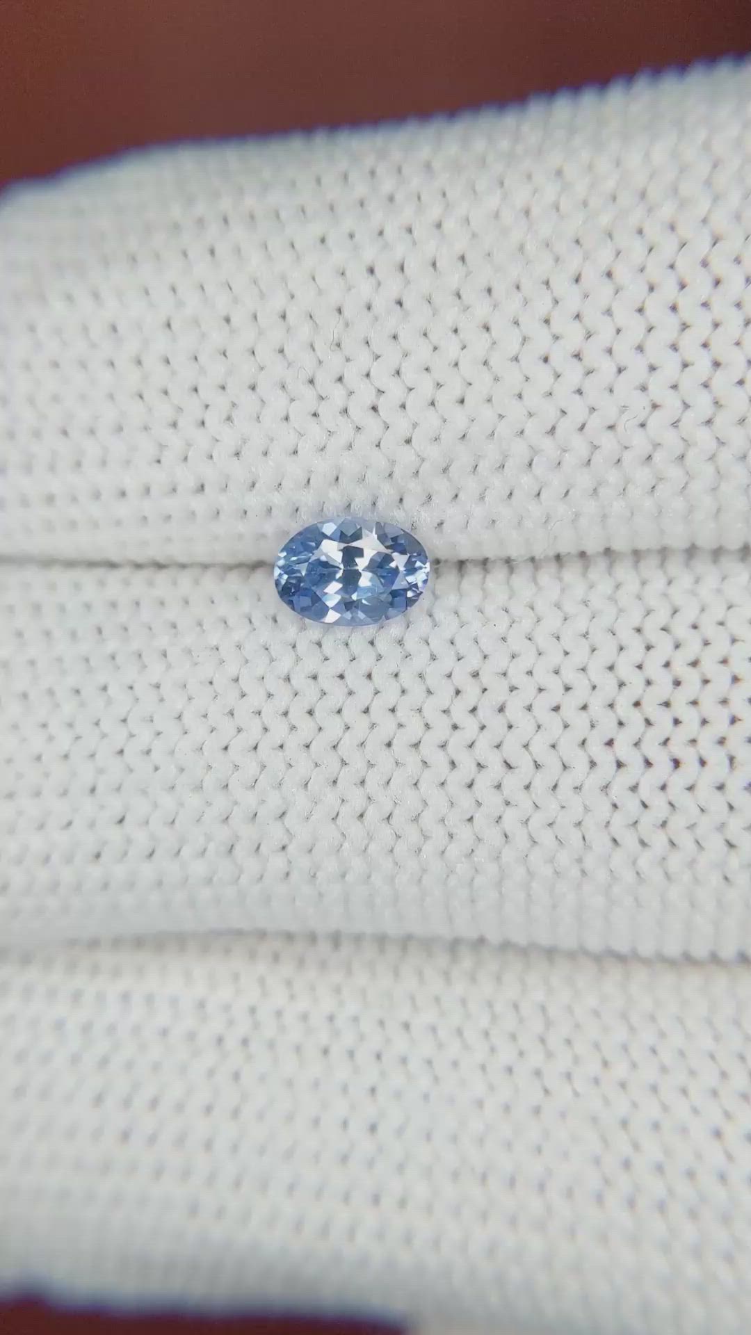 0.53 Ct. Blue Sapphire from Ceylon (Sri Lanka) Size Video