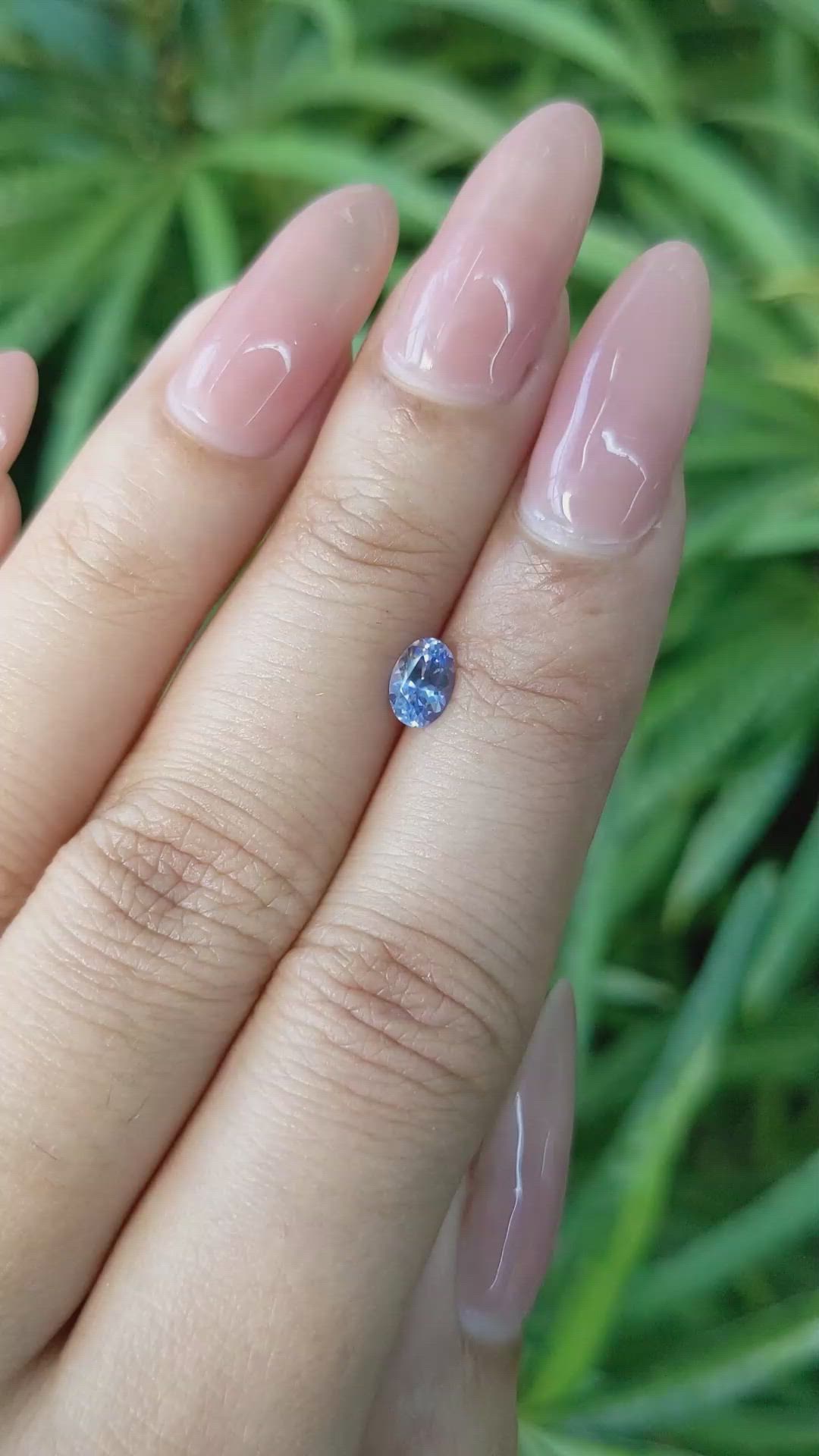 0.53 Ct. Blue Sapphire from Ceylon (Sri Lanka) Size Video