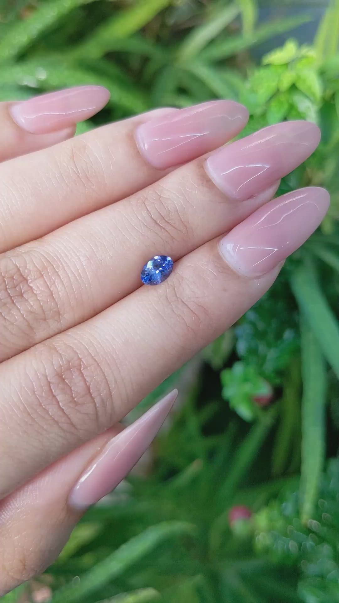 0.53 Ct. Blue Sapphire from Ceylon (Sri Lanka) Size Video