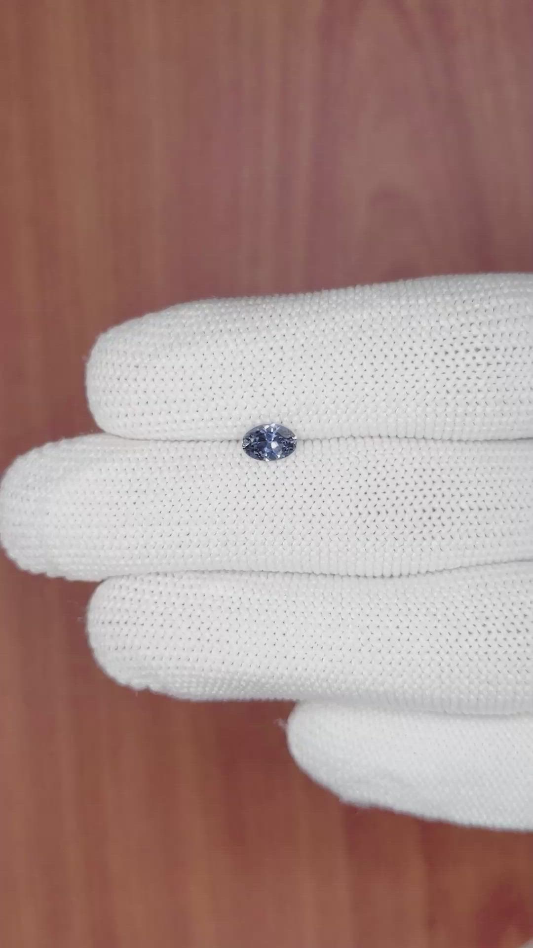 0.51 Ct. Blue Sapphire from Ceylon (Sri Lanka) Size Video