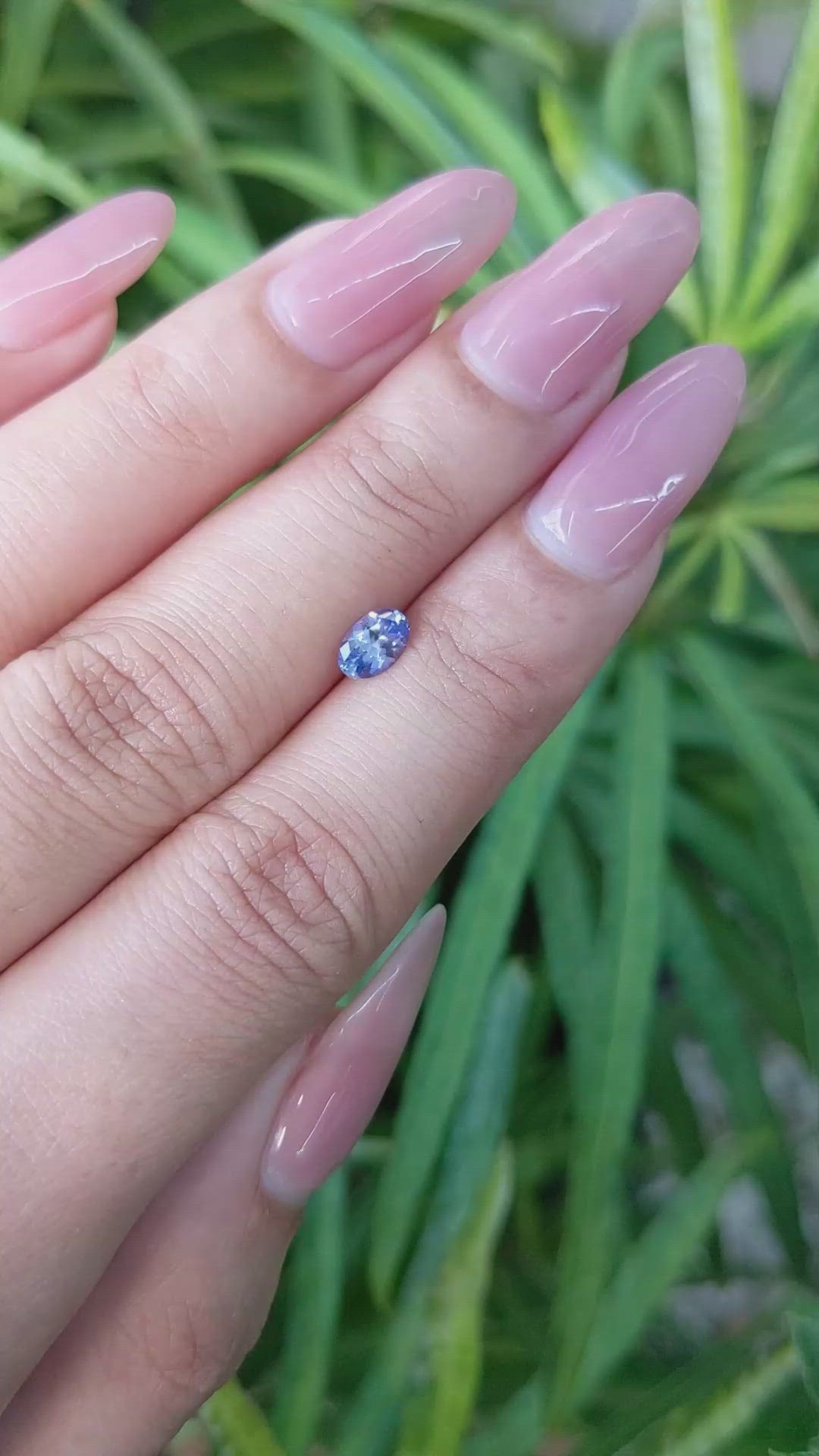 0.51 Ct. Blue Sapphire from Ceylon (Sri Lanka) Size Video