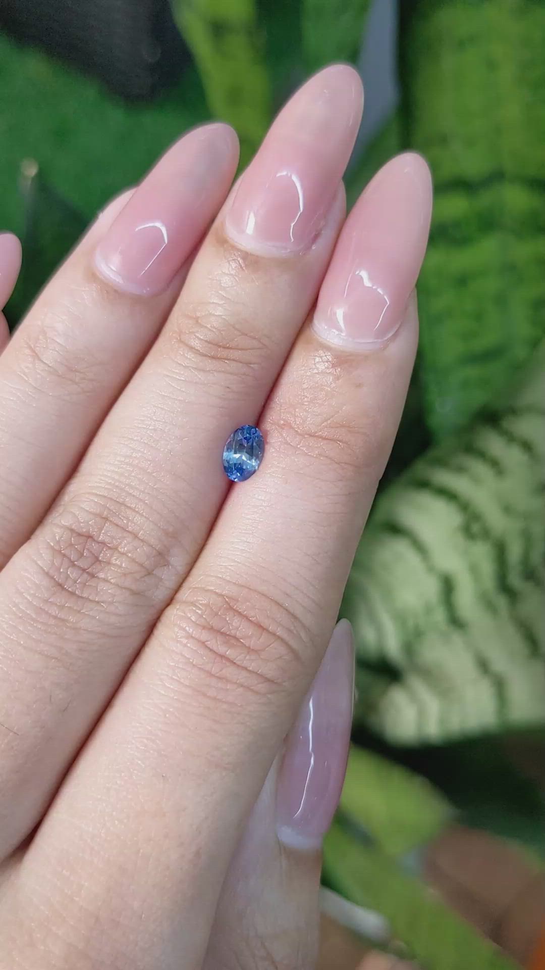 0.51 Ct. Blue Sapphire from Ceylon (Sri Lanka) Size Video