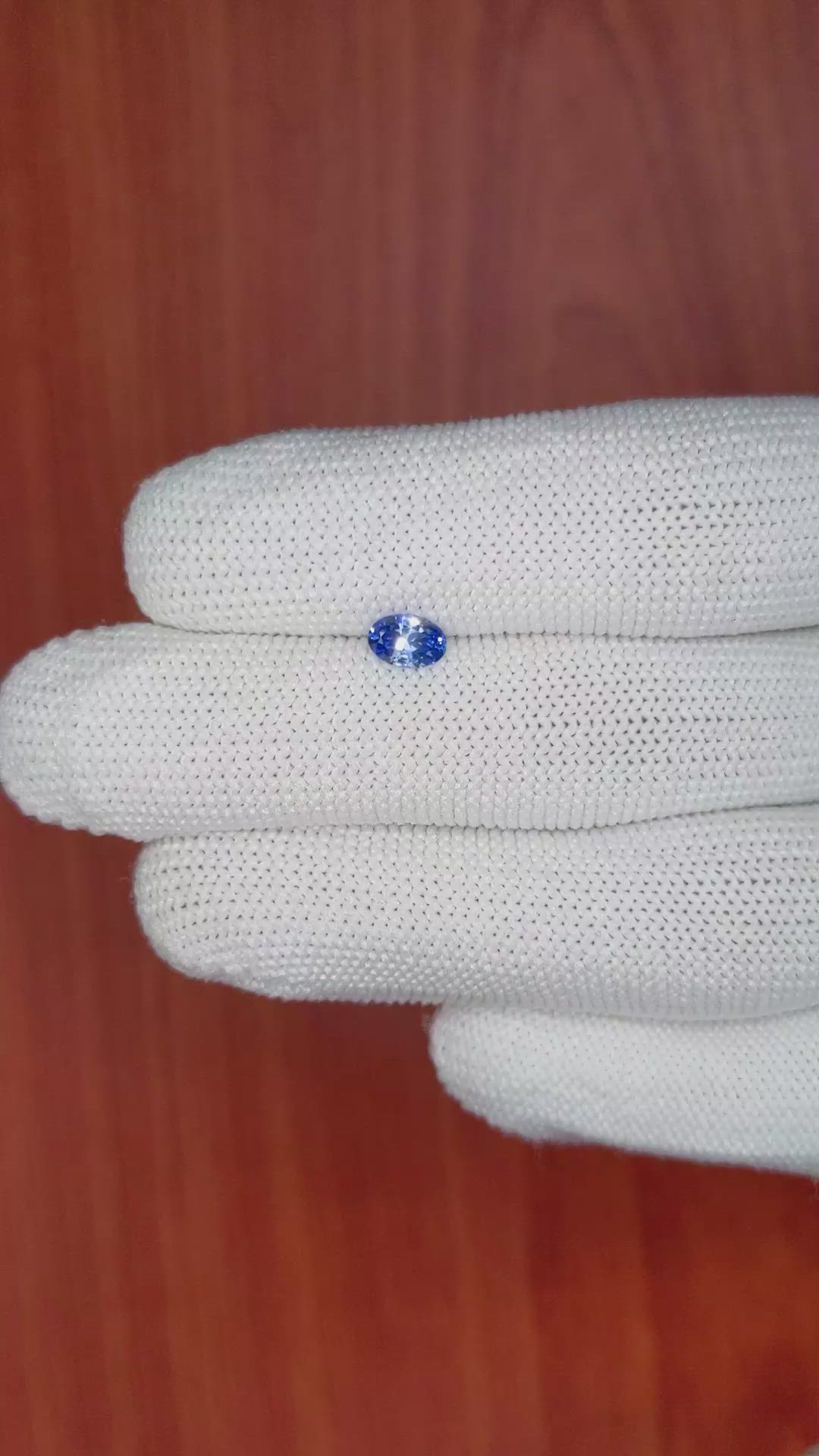 0.51 Ct. Blue Sapphire from Ceylon (Sri Lanka) Size Video