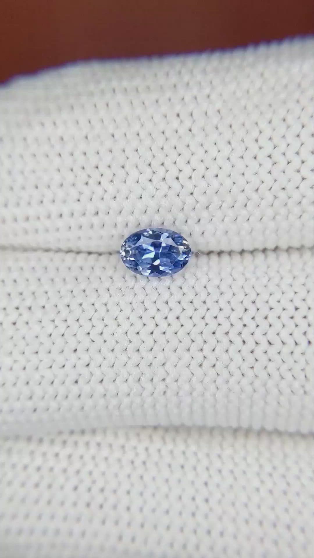 0.57 Ct. Blue Sapphire from Ceylon (Sri Lanka) Size Video
