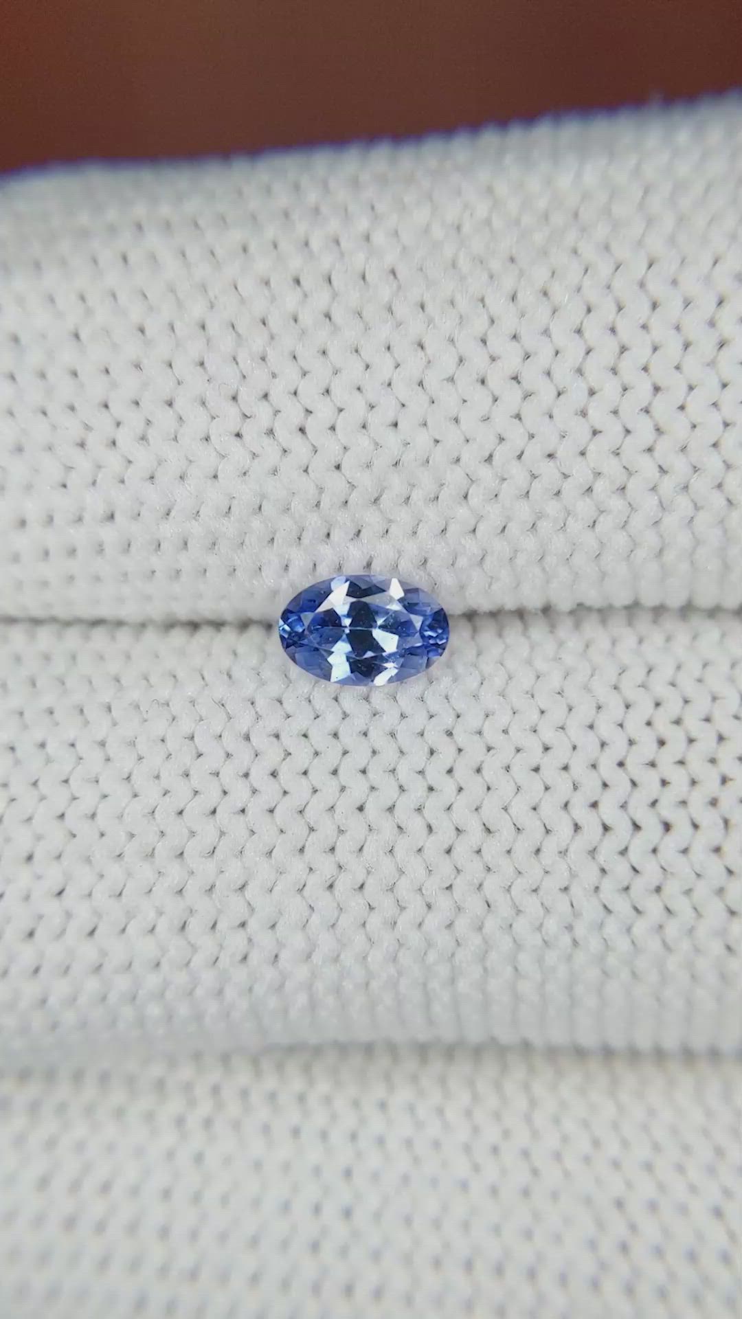 0.47 Ct. Blue Sapphire from Ceylon (Sri Lanka) Size Video