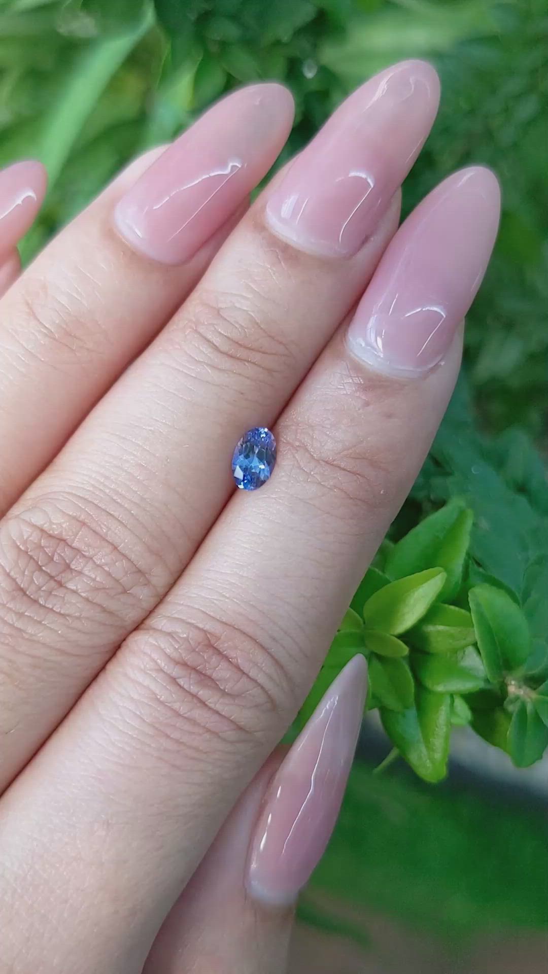 0.47 Ct. Blue Sapphire from Ceylon (Sri Lanka) Size Video