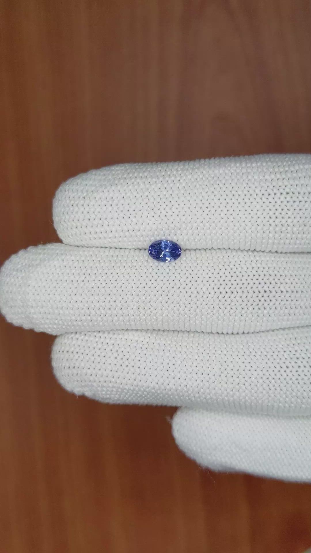0.52 Ct. Blue Sapphire from Ceylon (Sri Lanka) Size Video