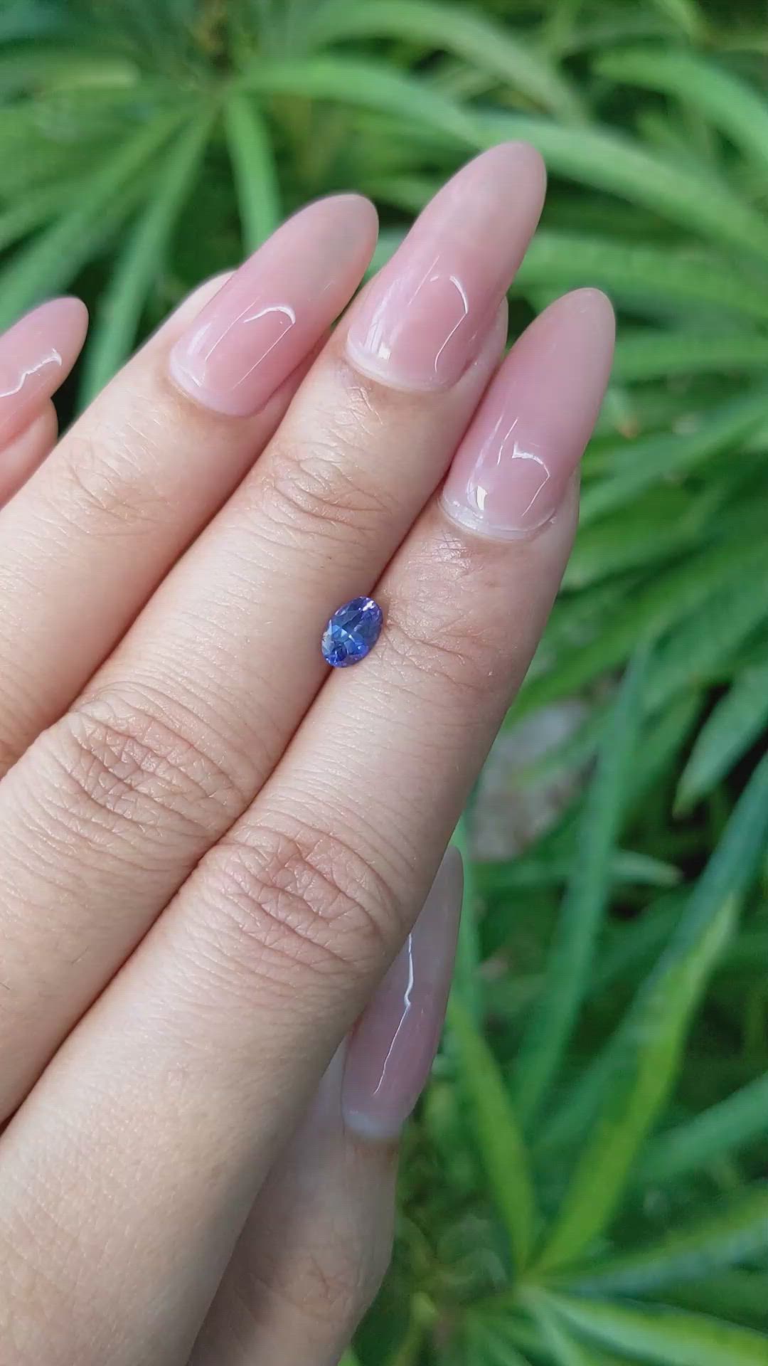0.52 Ct. Blue Sapphire from Ceylon (Sri Lanka) Size Video
