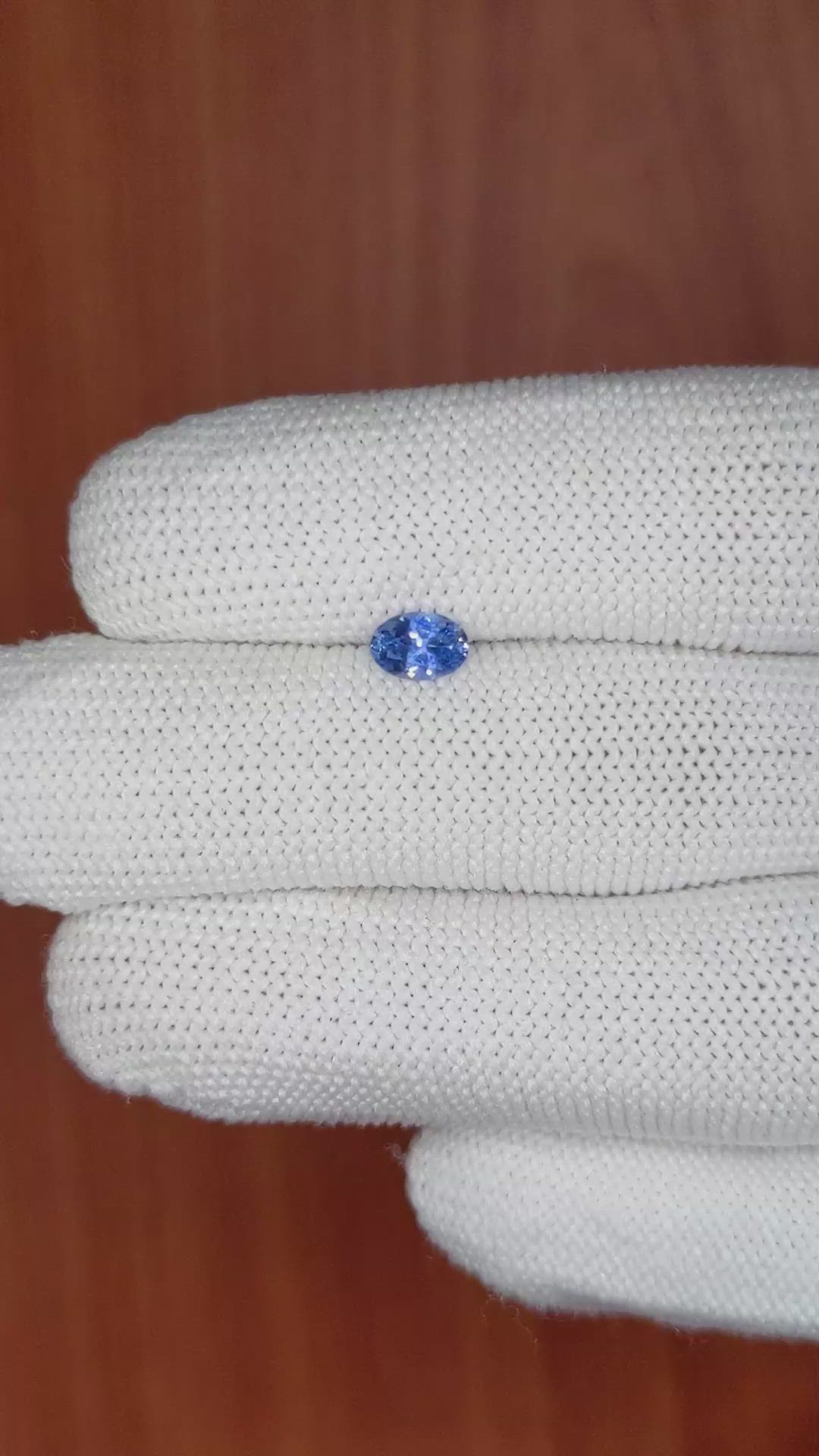 0.52 Ct. Blue Sapphire from Ceylon (Sri Lanka) Size Video