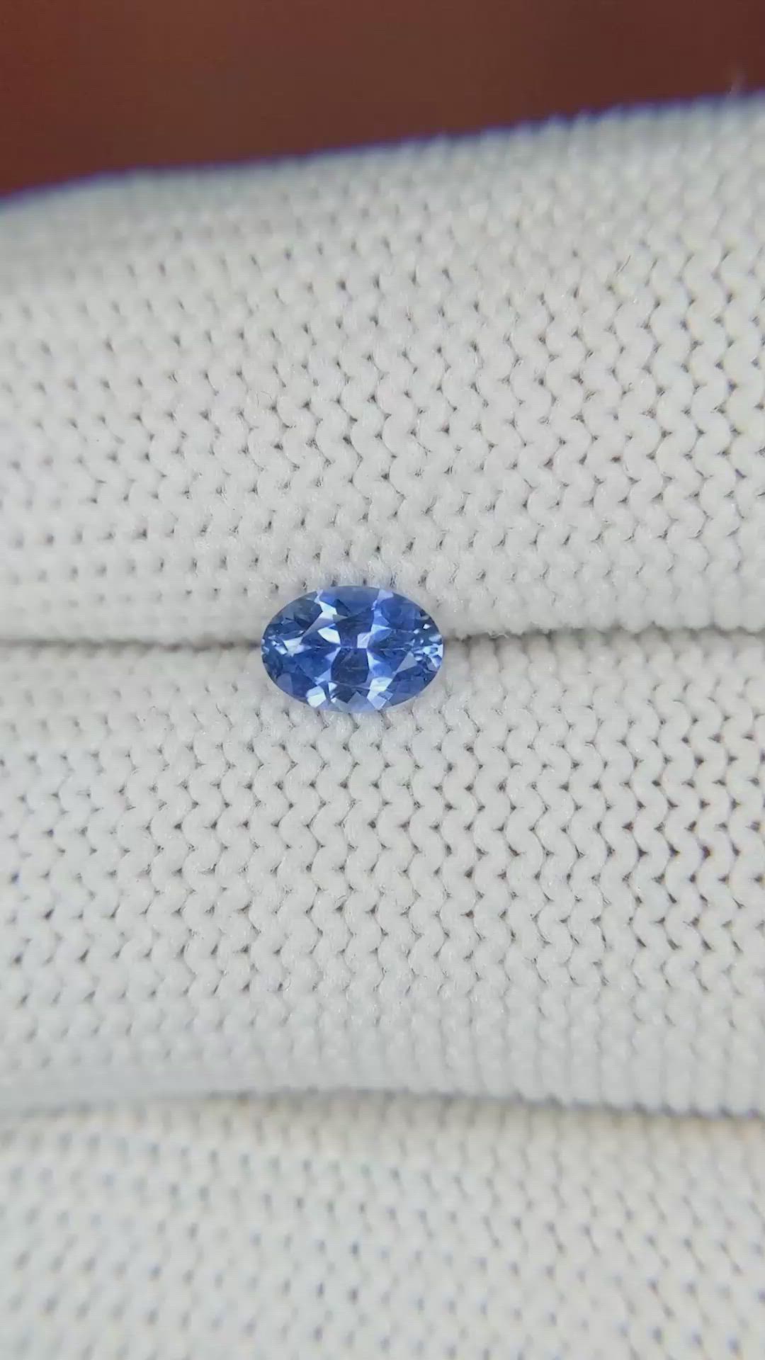 0.52 Ct. Blue Sapphire from Ceylon (Sri Lanka) Size Video