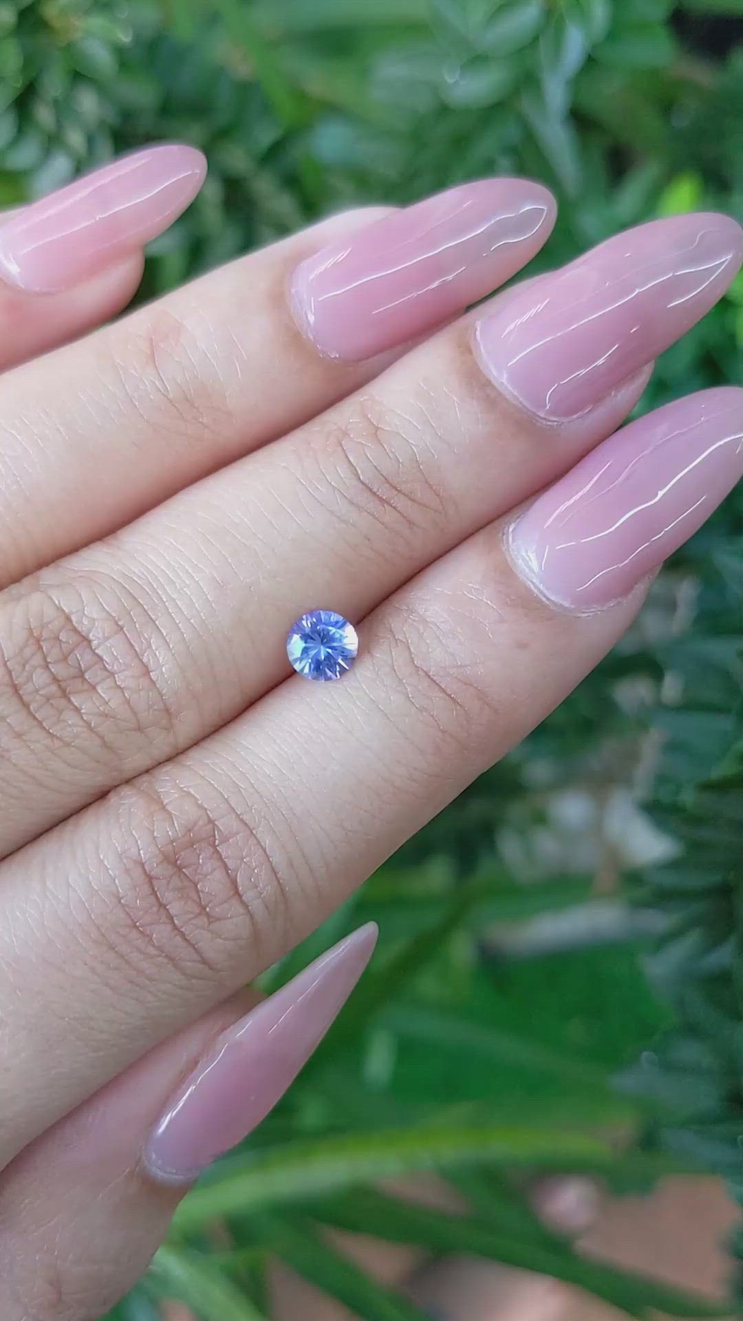 0.56 Ct. Blue Sapphire from Ceylon (Sri Lanka) Size Video
