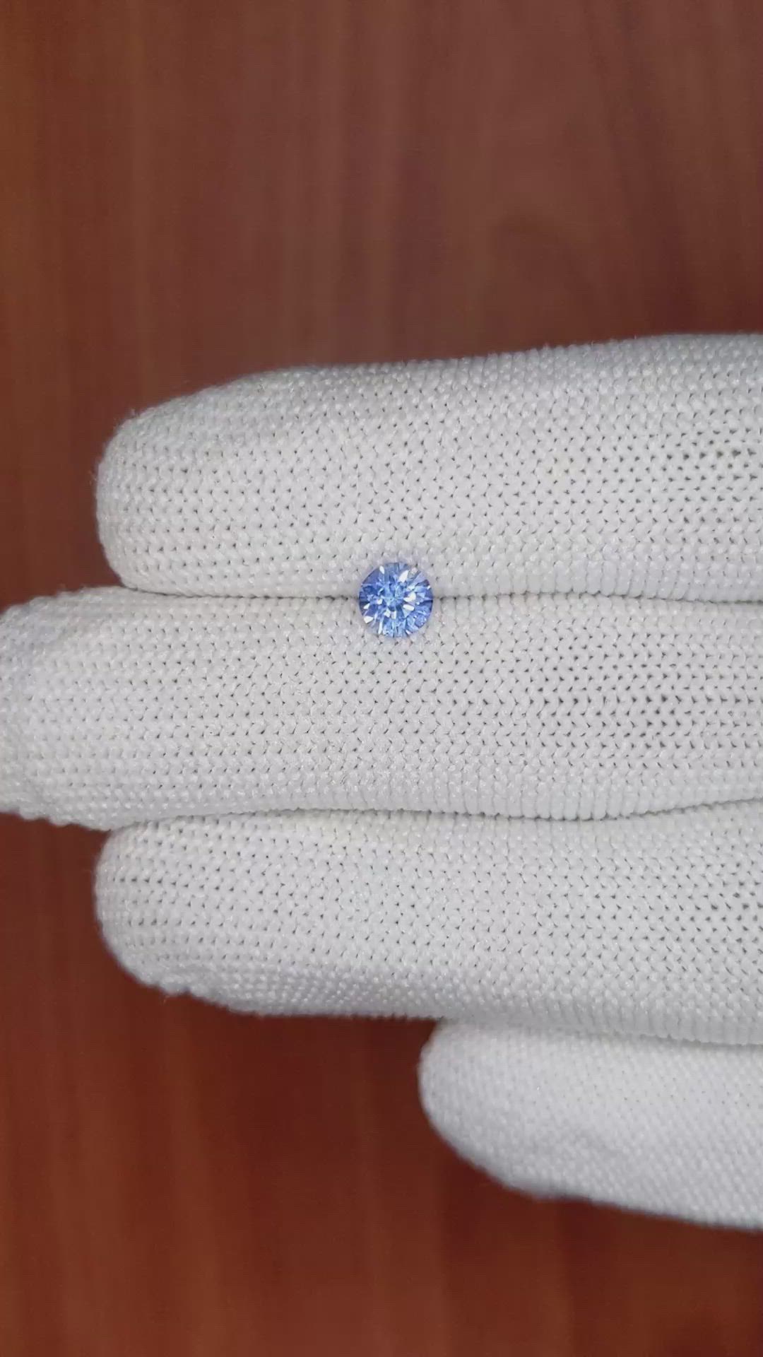 0.55 Ct. Blue Sapphire from Ceylon (Sri Lanka) Size Video