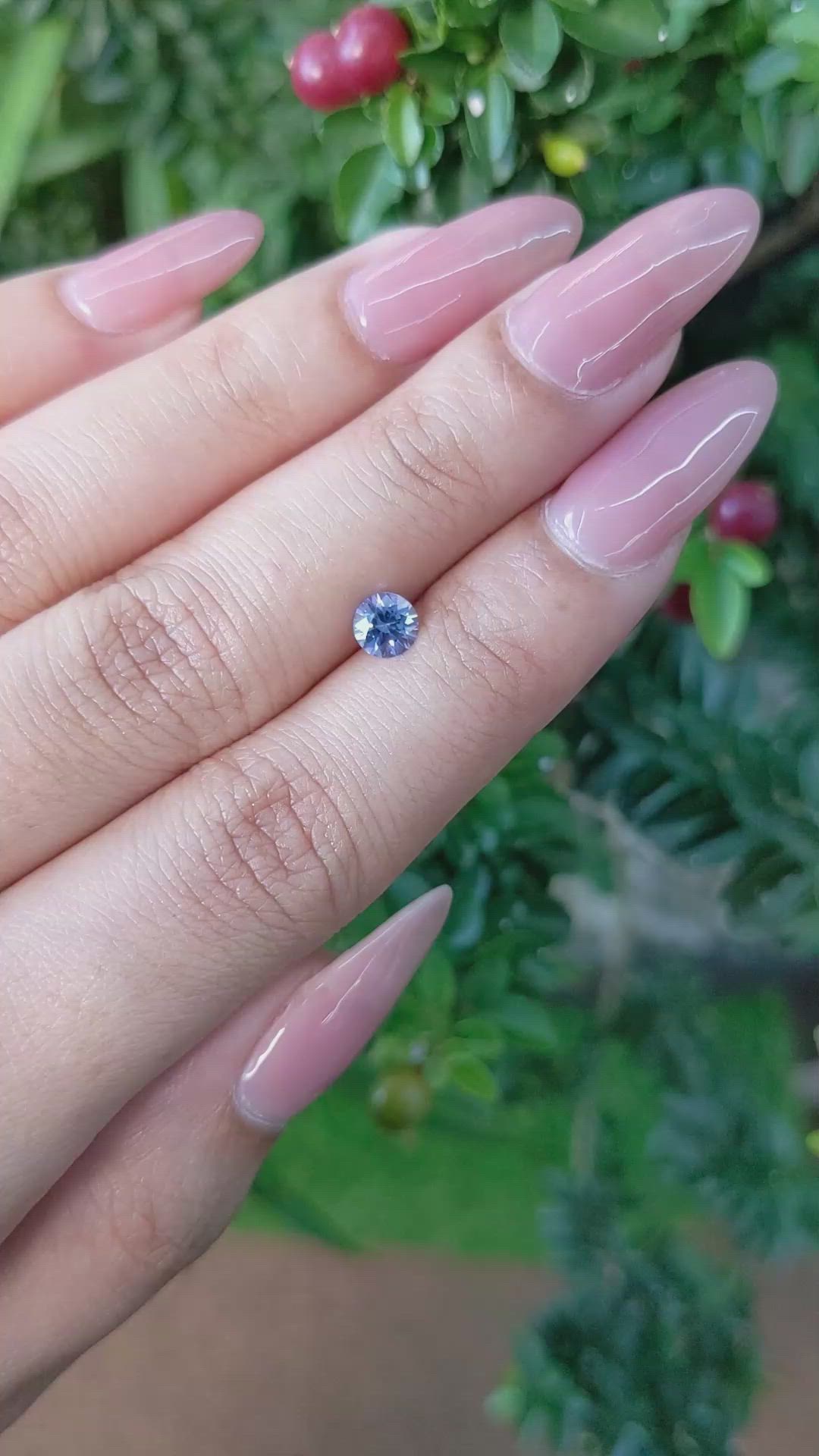 0.55 Ct. Blue Sapphire from Ceylon (Sri Lanka) Size Video