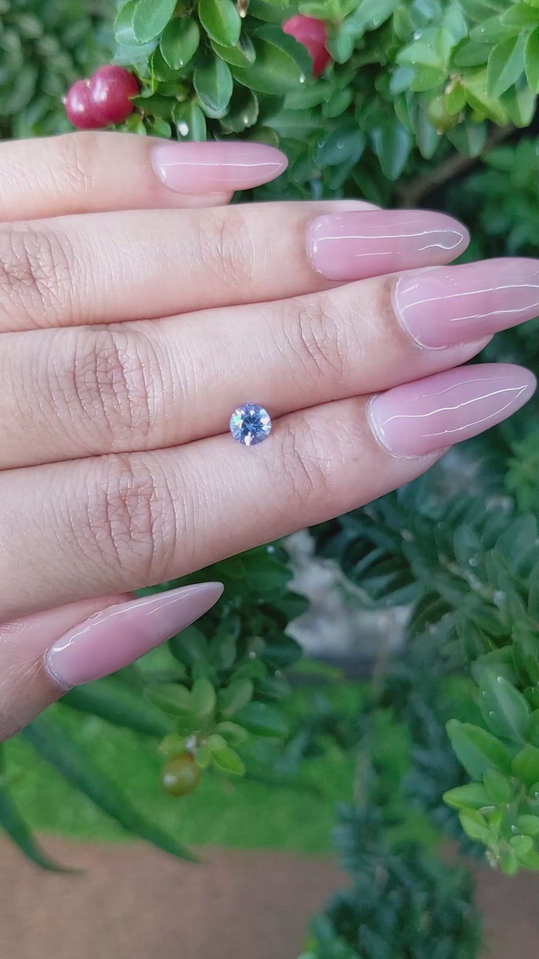 0.55 Ct. Blue Sapphire from Ceylon (Sri Lanka) Size Video
