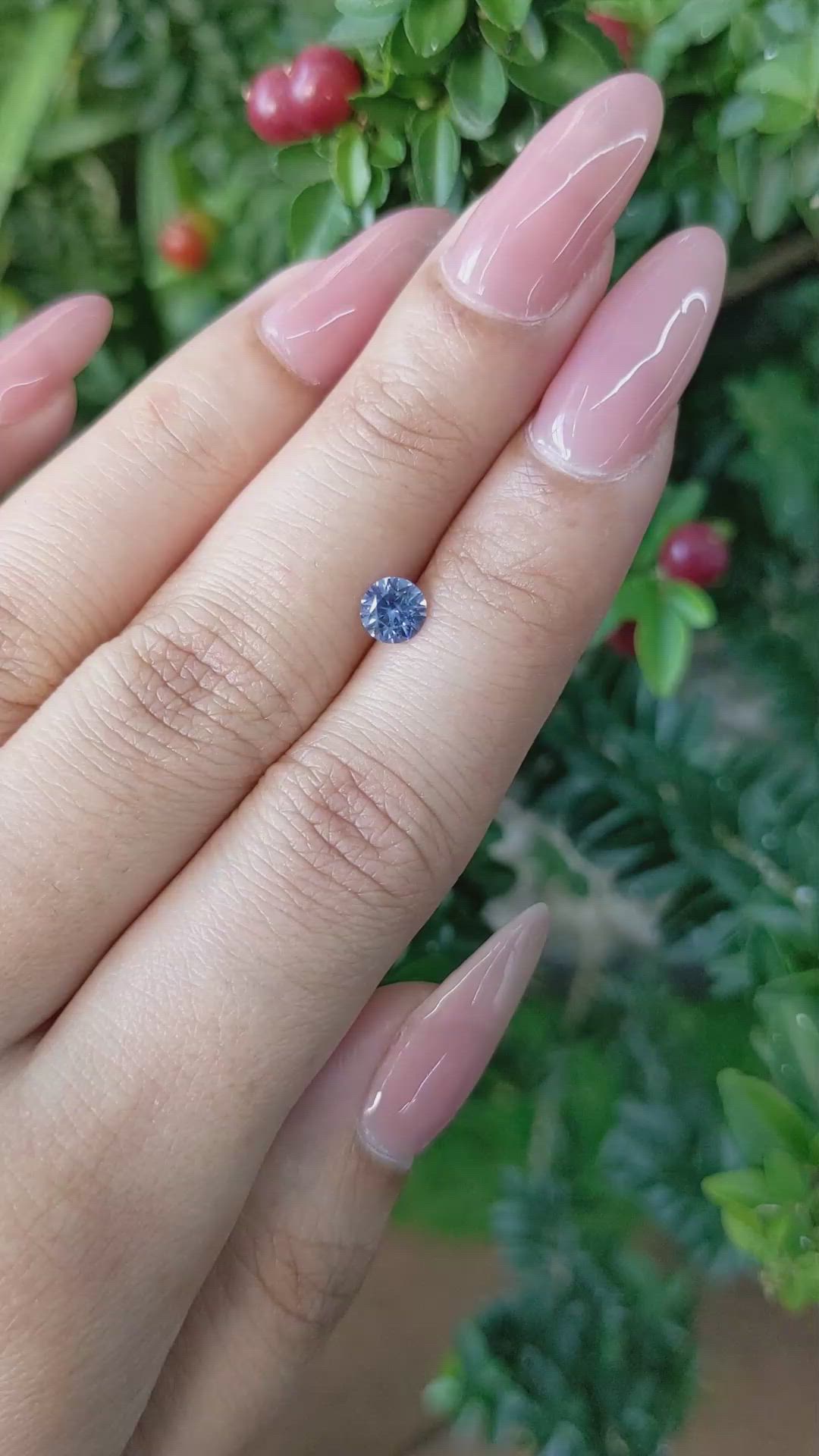 0.57 Ct. Blue Sapphire from Ceylon (Sri Lanka) Size Video