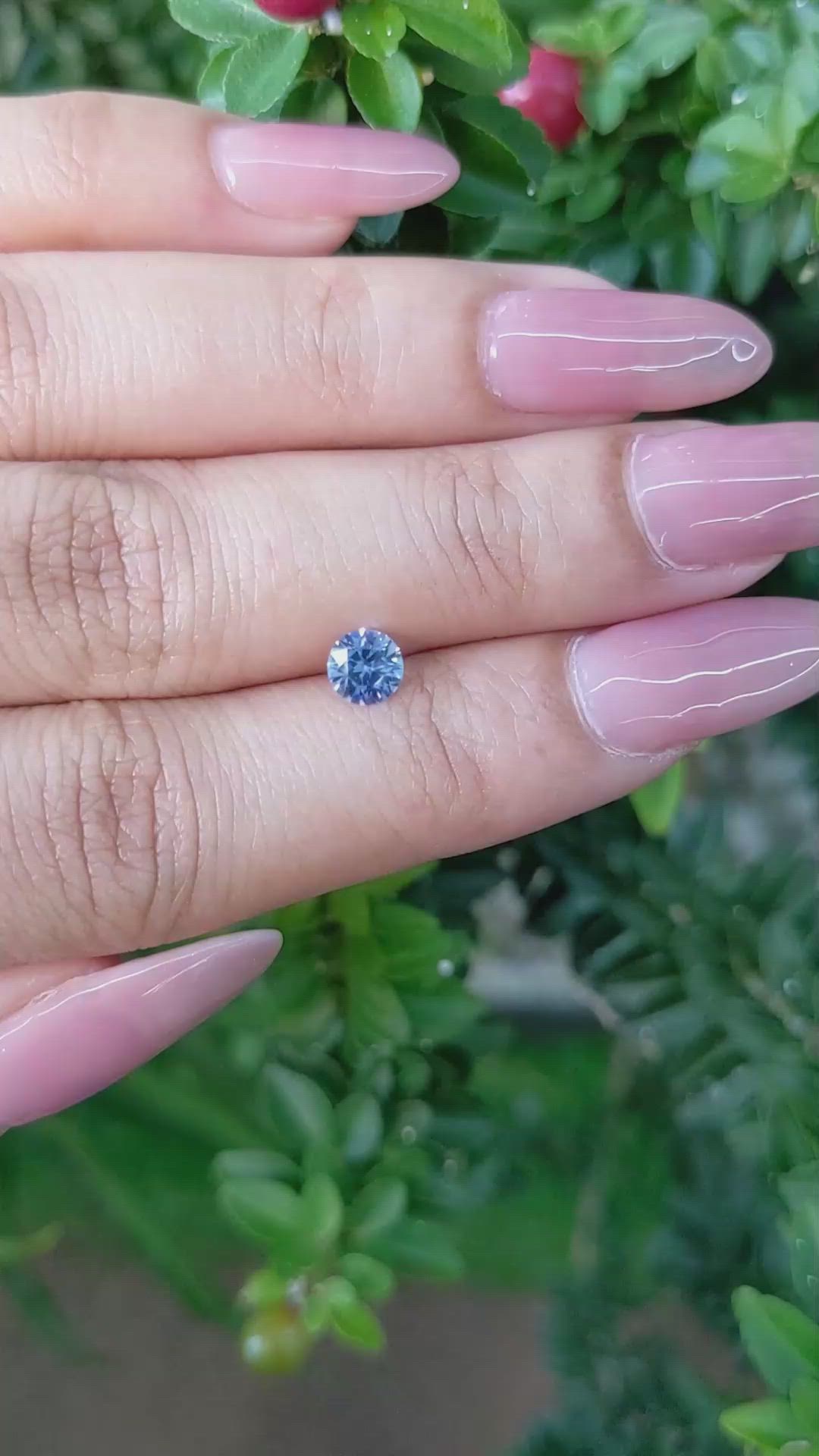 0.57 Ct. Blue Sapphire from Ceylon (Sri Lanka) Size Video
