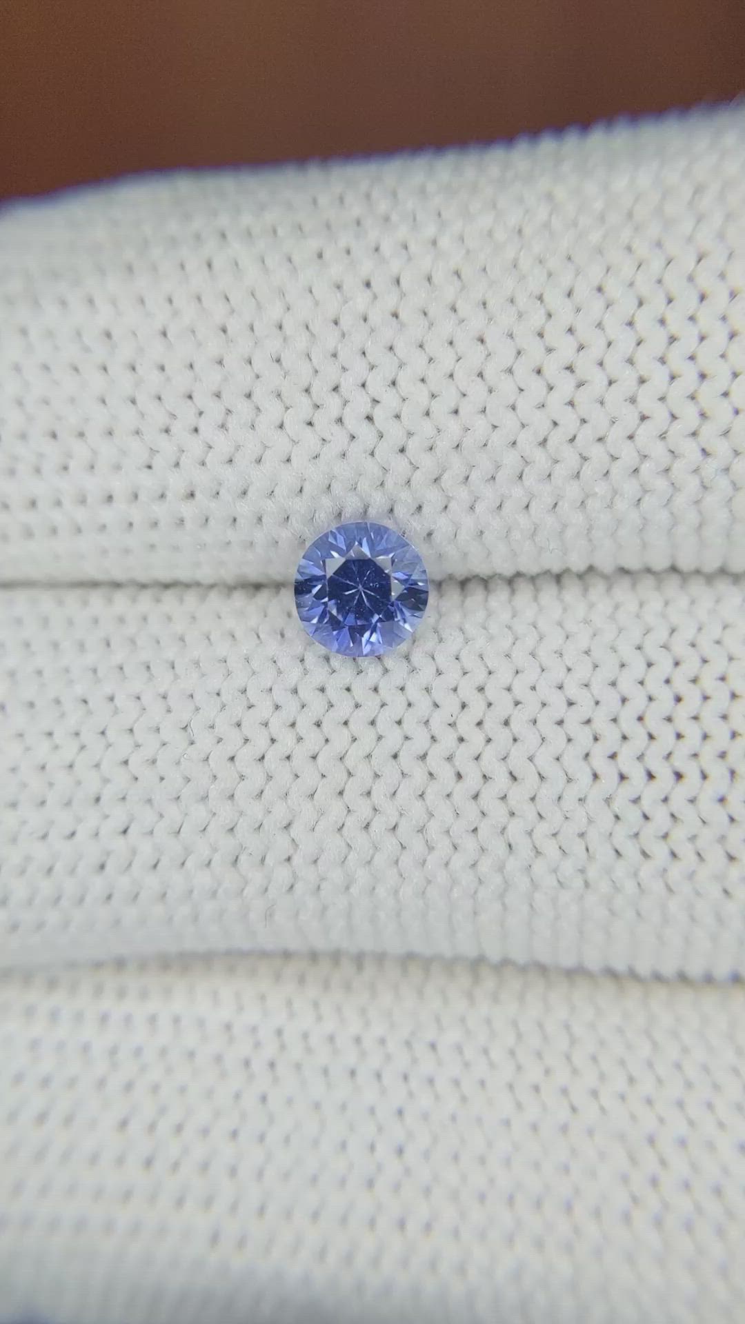 0.68 Ct. Blue Sapphire from Ceylon (Sri Lanka) Size Video