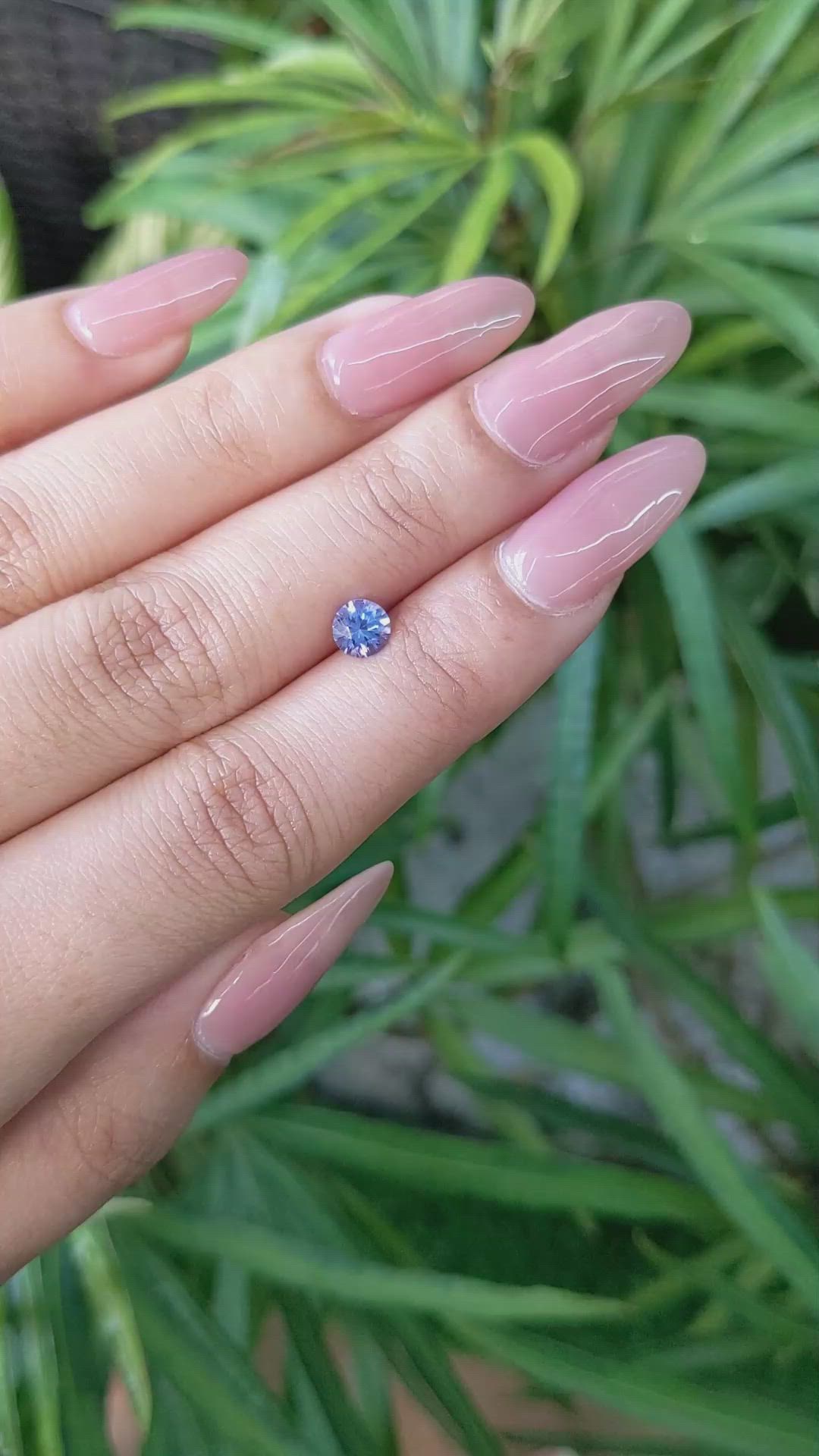 0.68 Ct. Blue Sapphire from Ceylon (Sri Lanka) Size Video