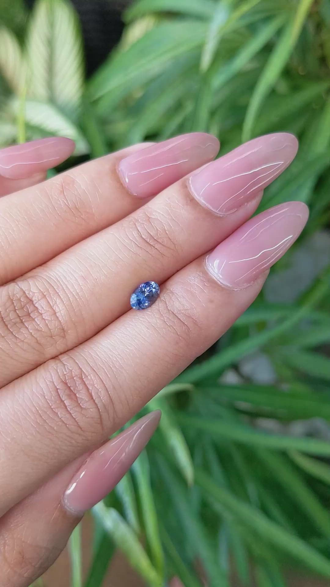 0.56 Ct. Blue Sapphire from Ceylon (Sri Lanka) Size Video