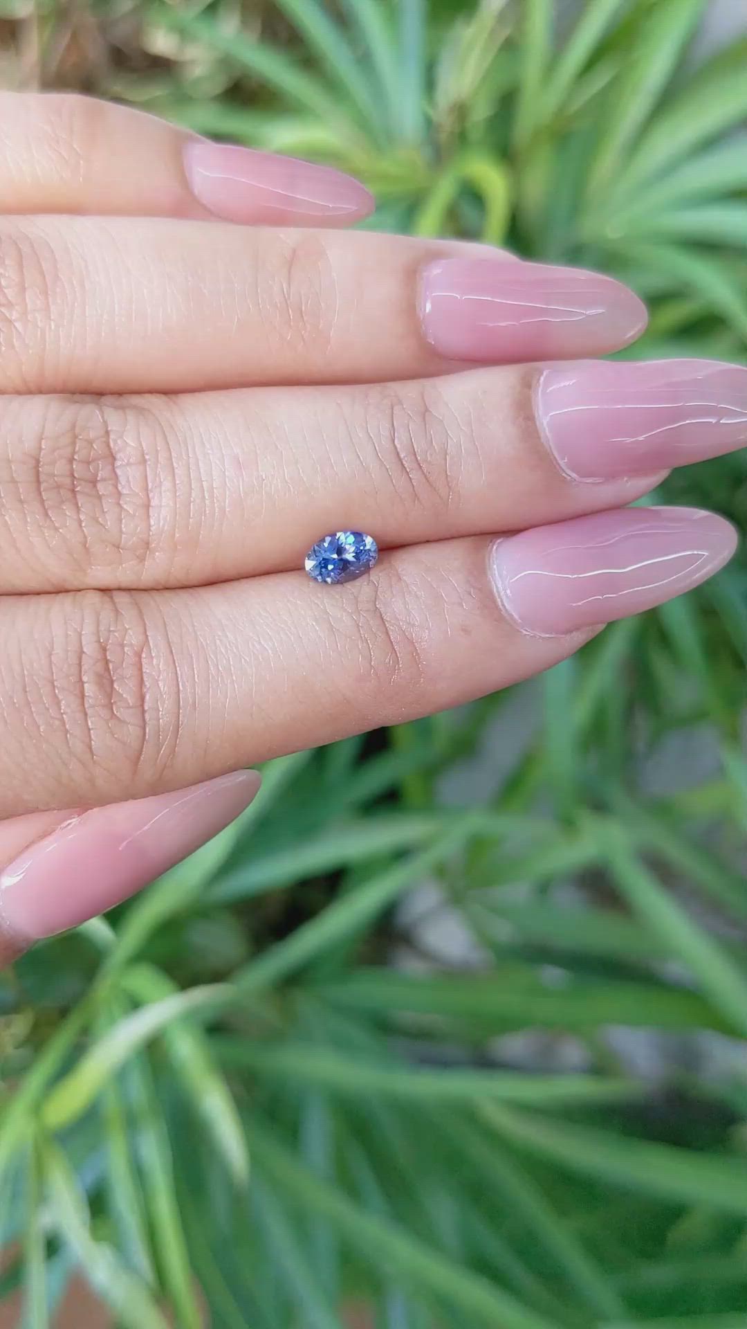 0.56 Ct. Blue Sapphire from Ceylon (Sri Lanka) Size Video