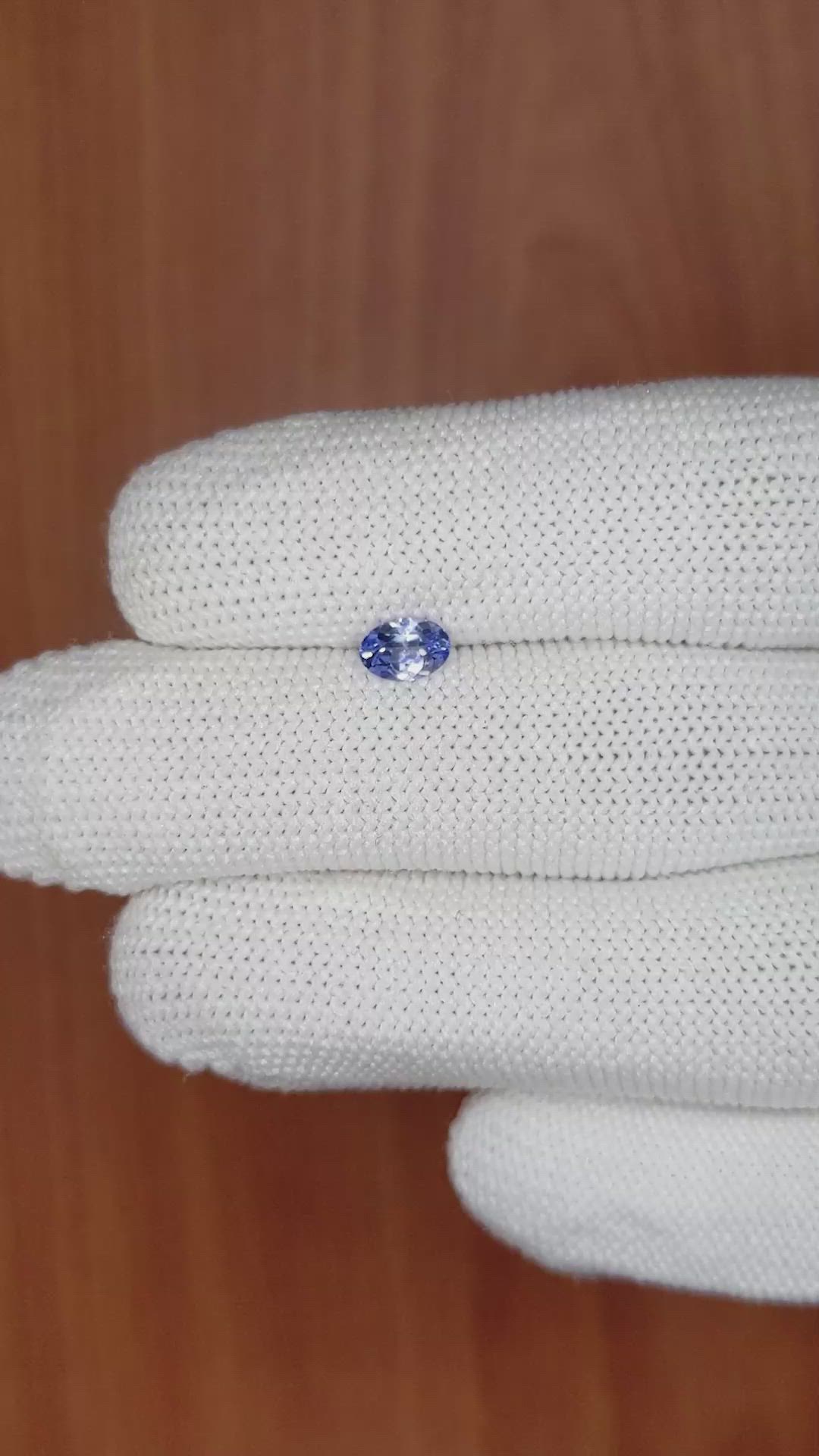 0.52 Ct. Blue Sapphire from Ceylon (Sri Lanka) Size Video
