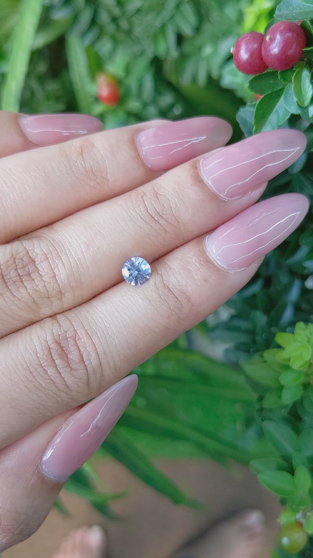 0.68 Ct. Blue Sapphire from Ceylon (Sri Lanka) Size Video