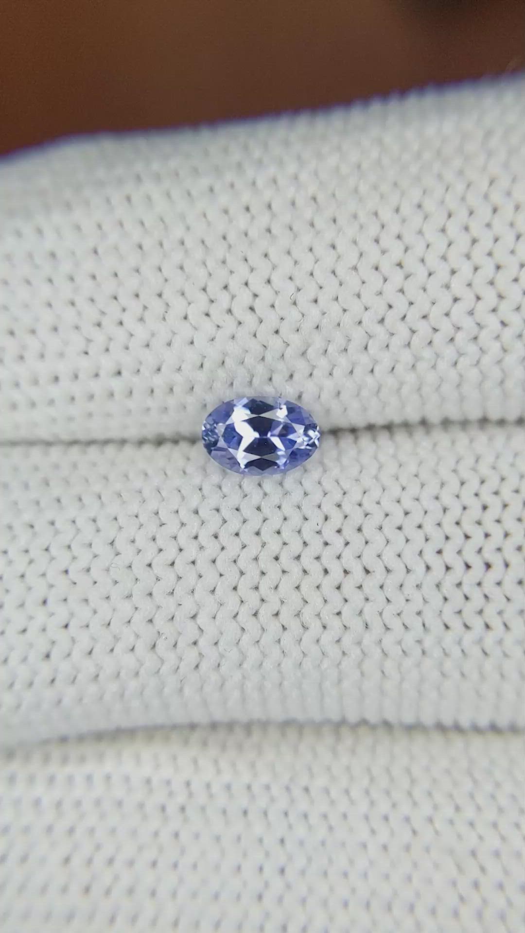 0.49 Ct. Blue Sapphire from Ceylon (Sri Lanka) Size Video