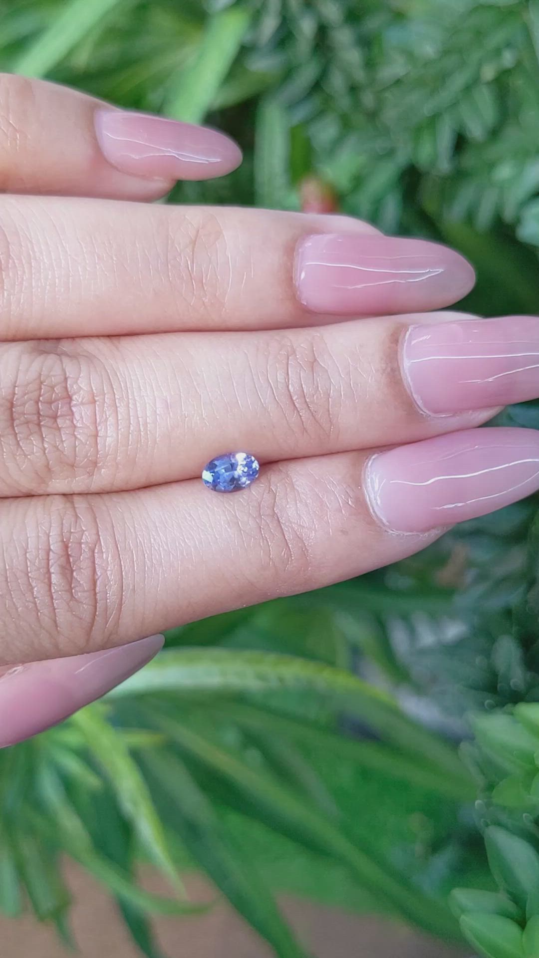 0.52 Ct. Blue Sapphire from Ceylon (Sri Lanka) Size Video