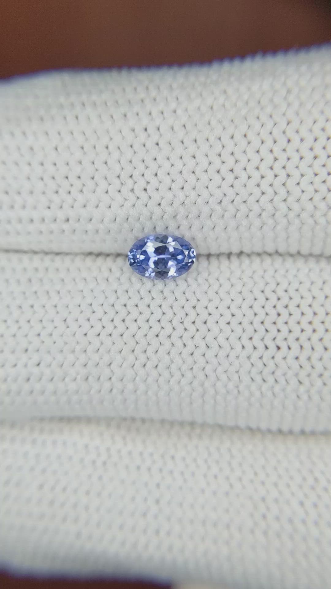 0.52 Ct. Blue Sapphire from Ceylon (Sri Lanka) Size Video
