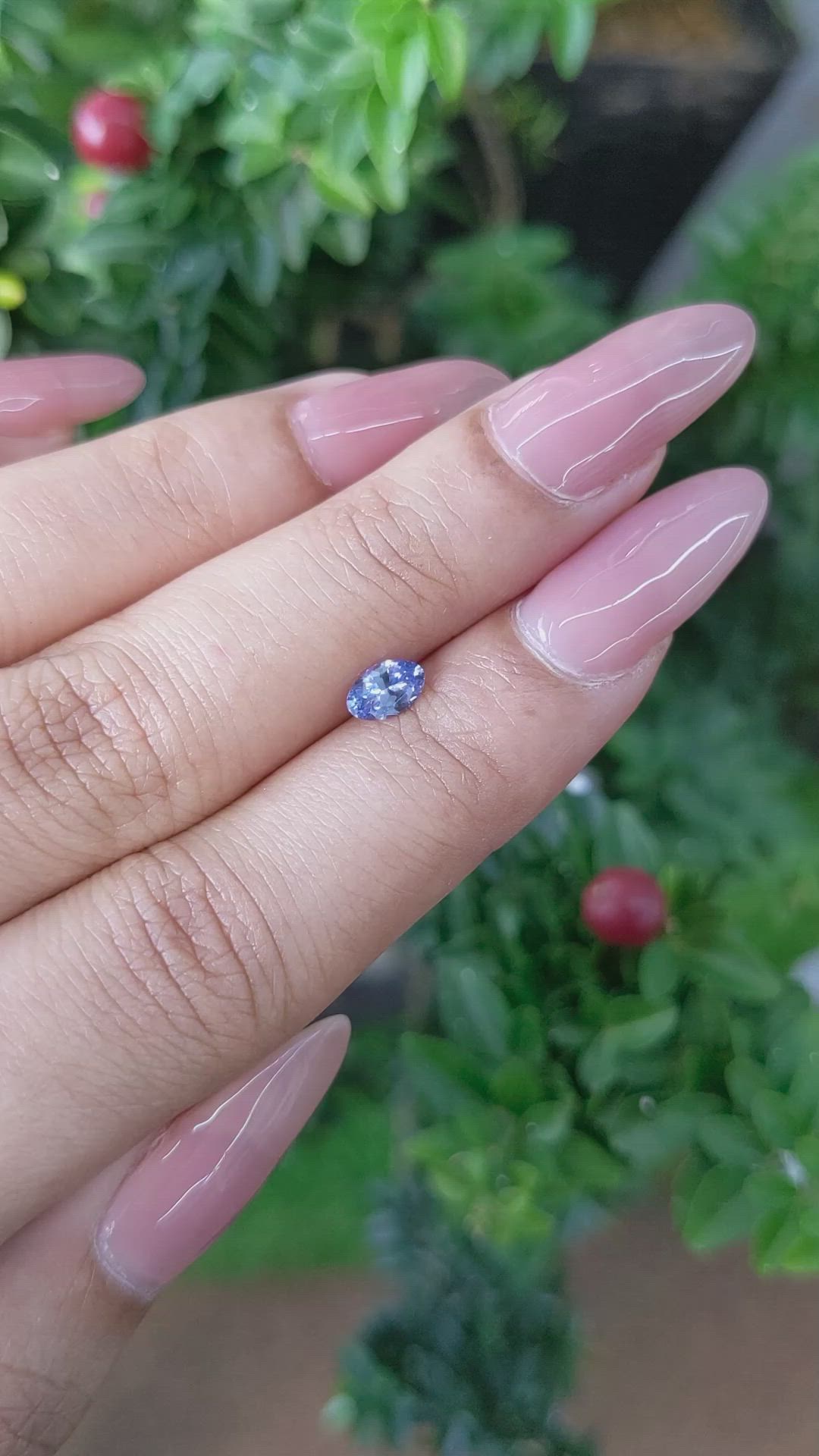 0.45 Ct. Blue Sapphire from Ceylon (Sri Lanka) Size Video